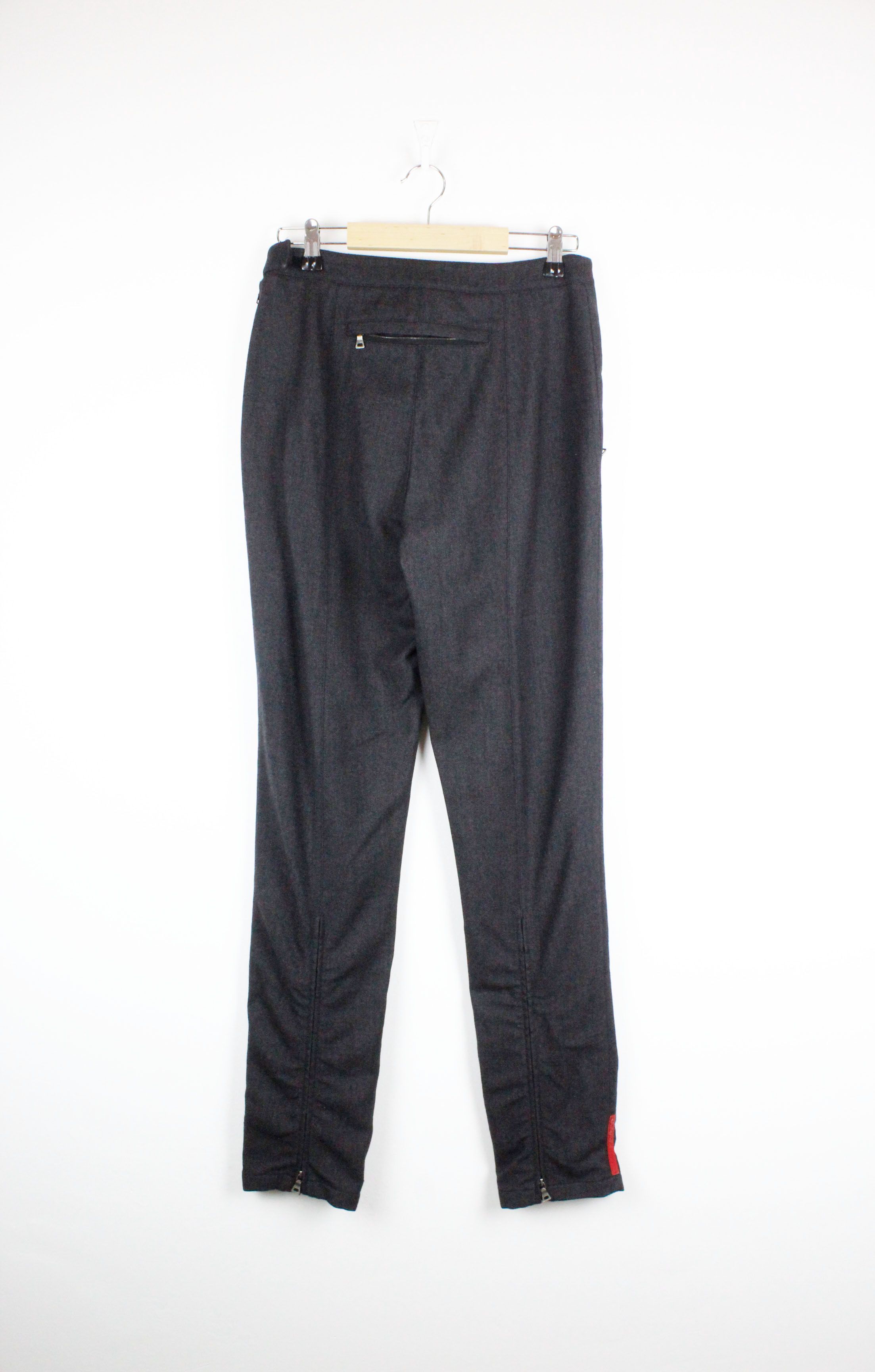 Prada Wmns Prada Red Logo Wool Zipper Sport Track Pants Trousers Size 27" / US 4 / IT 40 - 5 Thumbnail