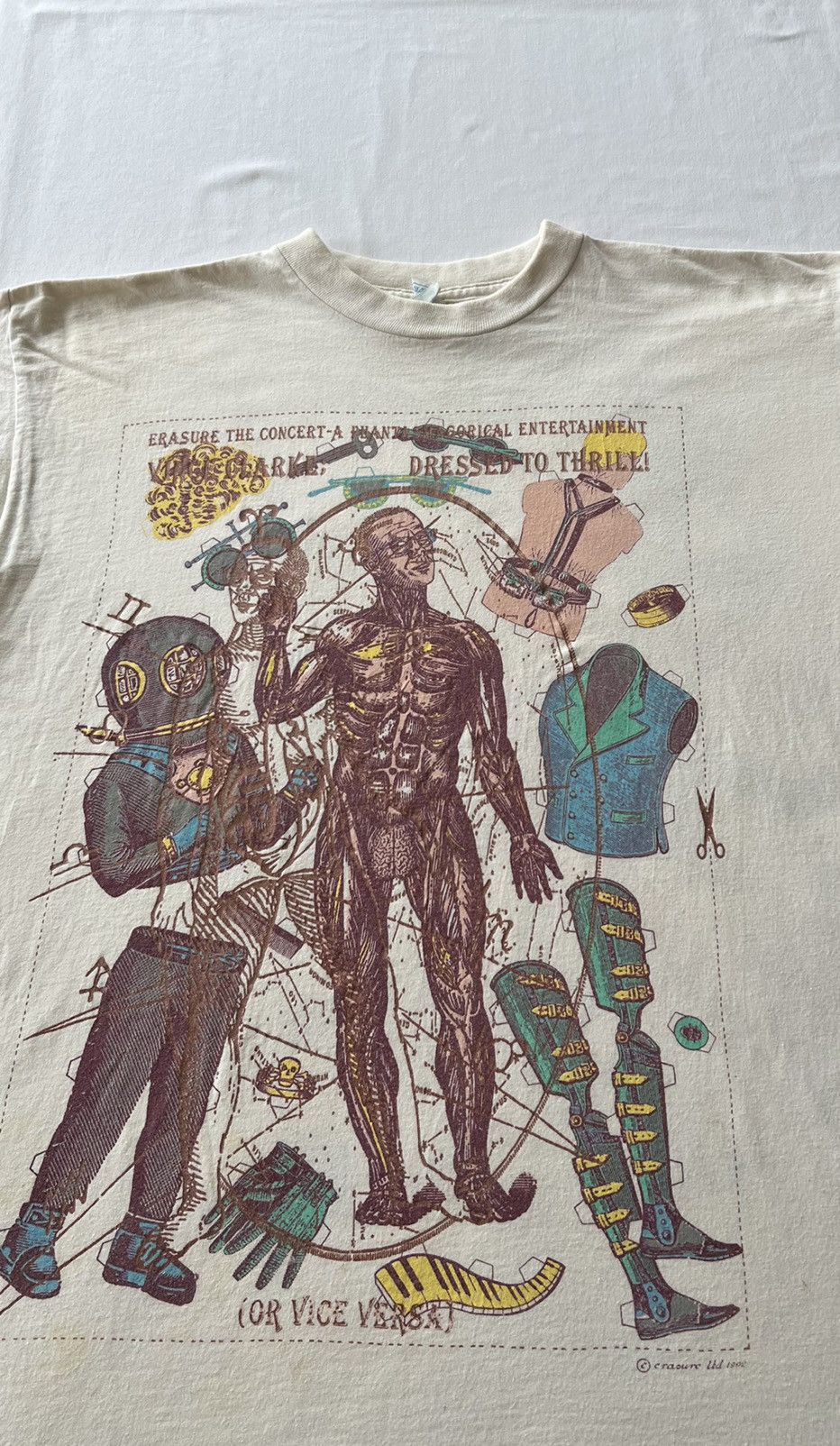 Band Tees Vintage 1992 Erasure Phantasmagorical Human Anatomy Tee Size US XL / EU 56 / 4 - 5 Thumbnail
