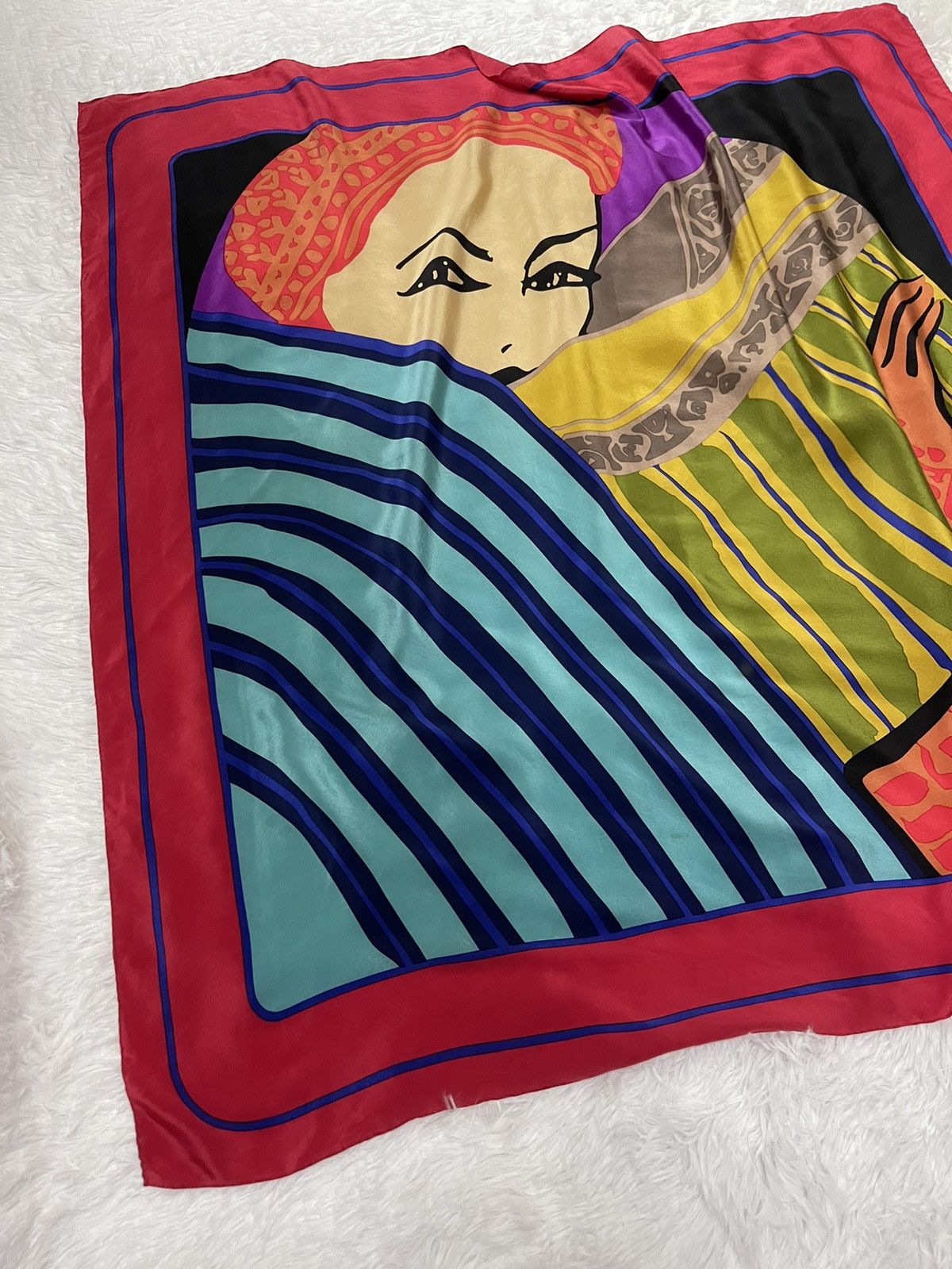 Vintage Vintage PerSpook Paris Silk Scarves Big Logo Size ONE SIZE - 3 Thumbnail