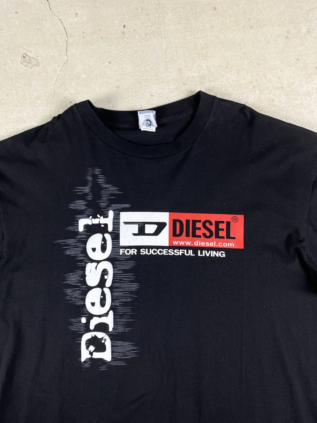 Diesel Y2K Vintage Diesel Tee Shirt Archive Hype Size US XXL / EU 58 / 5 - 2 Thumbnail