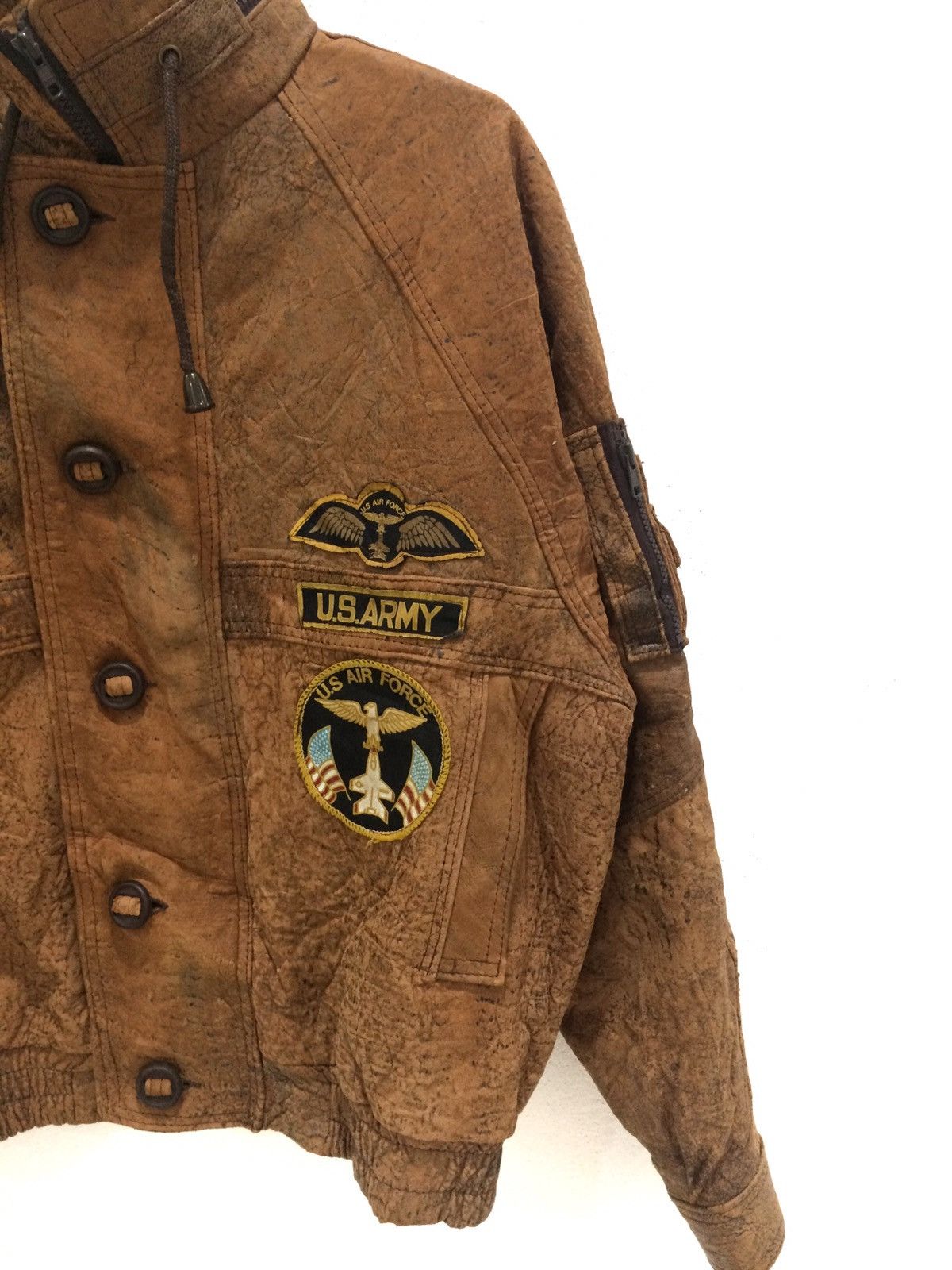 Vintage Vintage U.S Air Force Army Leather Jacket Size US M / EU 48-50 / 2 - 3 Thumbnail