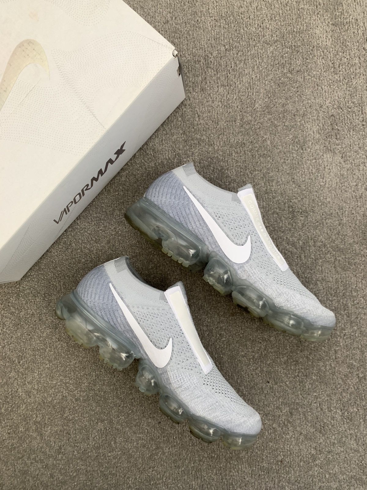 Comme des Garcons × Nike 🔥CDG X Nike Air Vapormax White/Pure Platinum🔥 Size US 8.5 / EU 41-42 - 2 Thumbnail