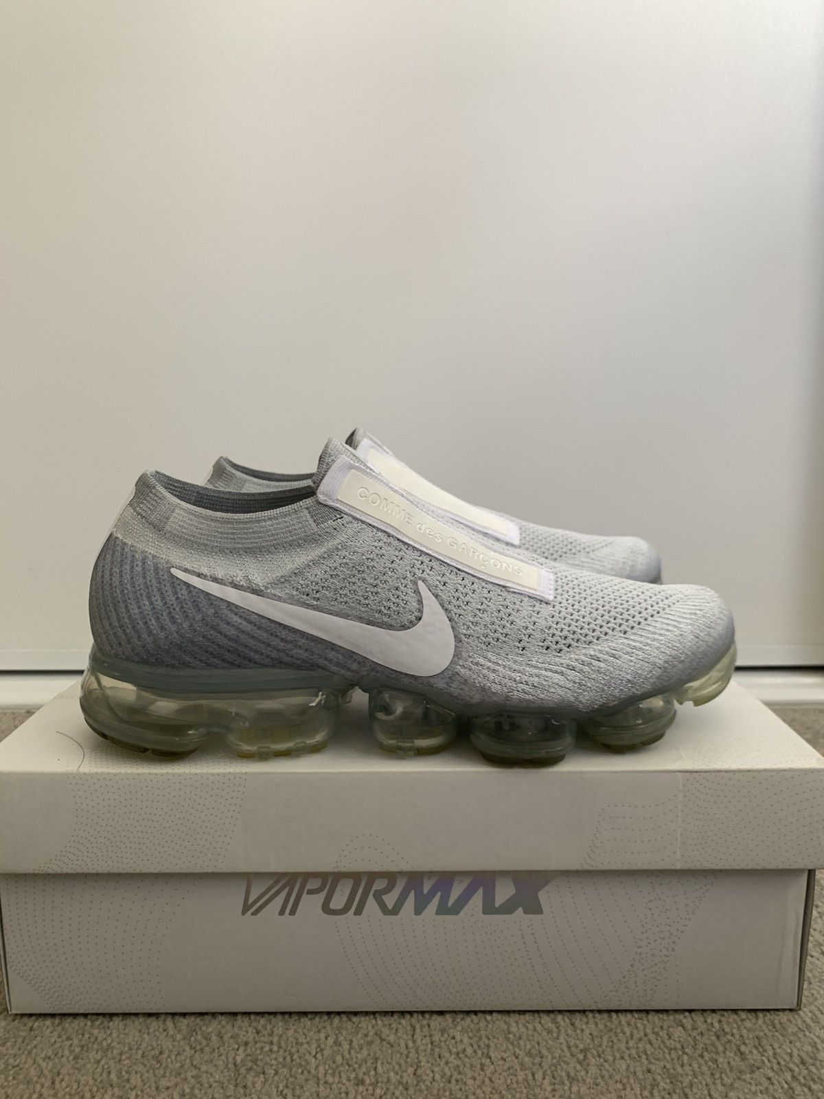 Comme des Garcons × Nike 🔥CDG X Nike Air Vapormax White/Pure Platinum🔥 Size US 8.5 / EU 41-42 - 3 Thumbnail