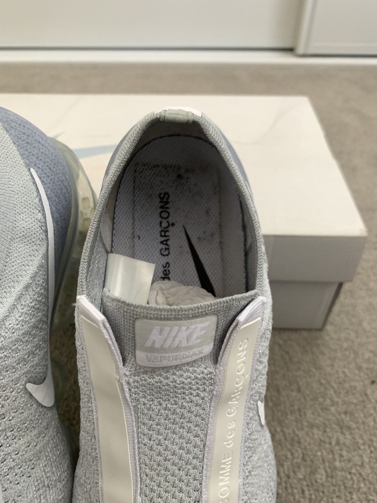Comme des Garcons × Nike 🔥CDG X Nike Air Vapormax White/Pure Platinum🔥 Size US 8.5 / EU 41-42 - 7 Thumbnail