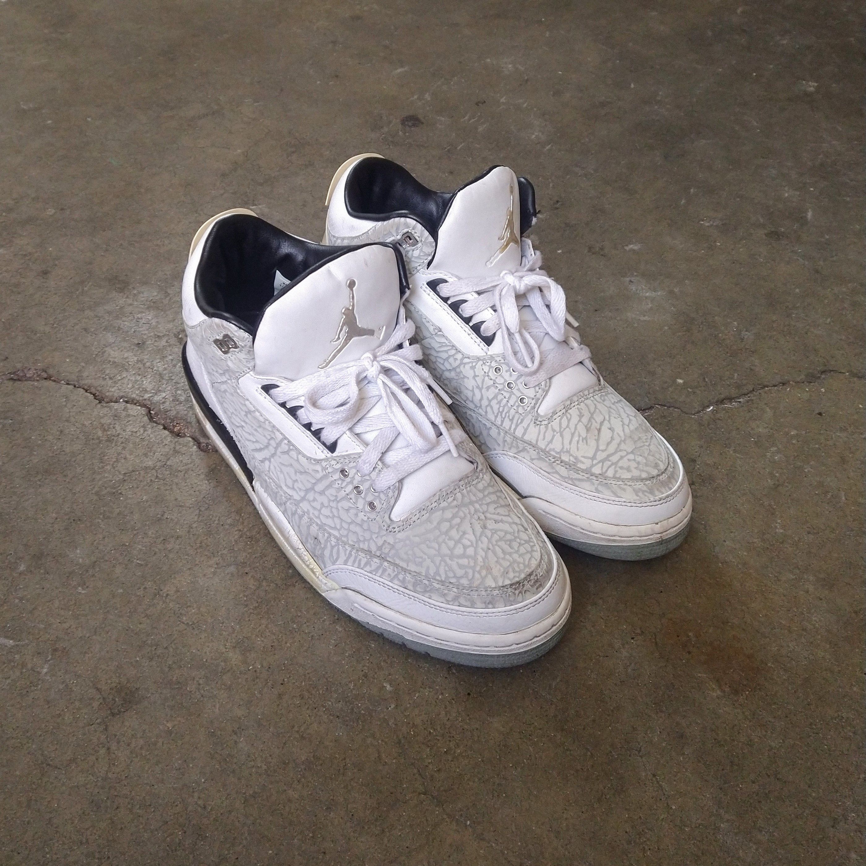 Jordan Brand Nike Air Jordan 3 III Retro Flip 10.5 White 315767-101 2007 Size US 10.5 / EU 43-44 - 2 Thumbnail