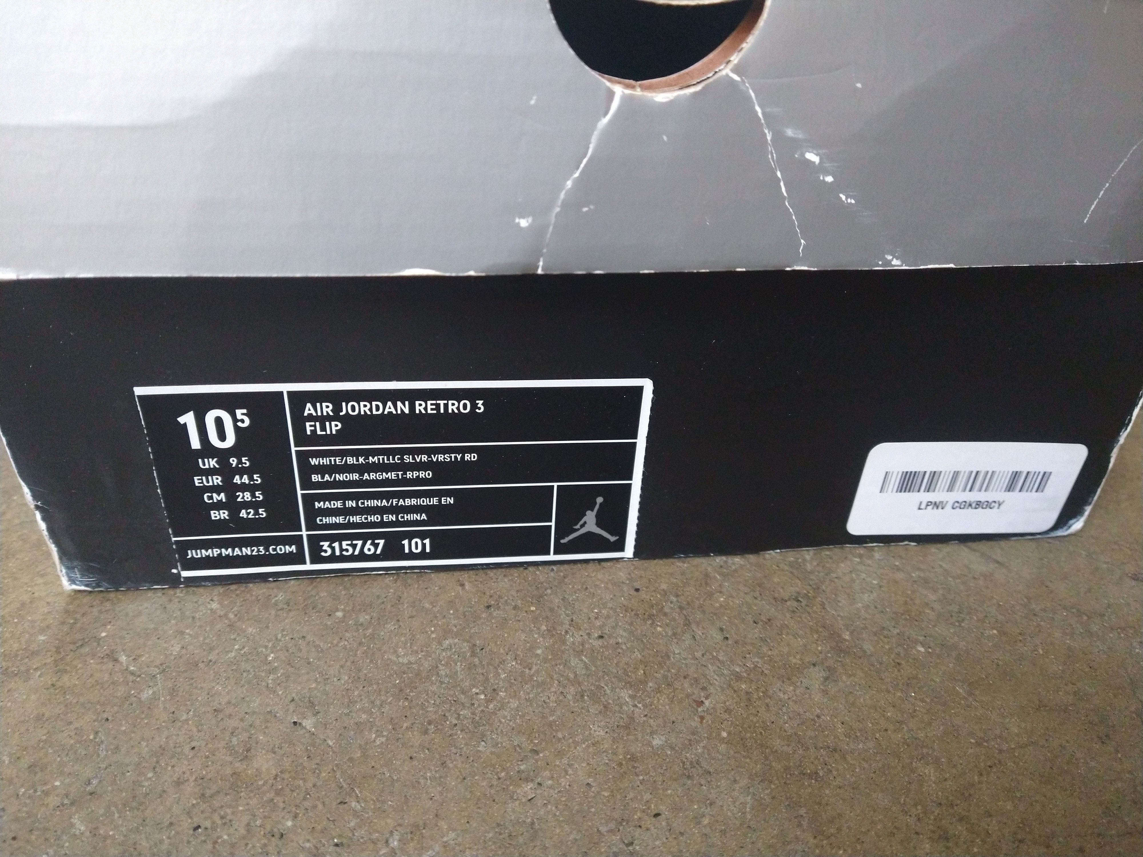 Jordan Brand Nike Air Jordan 3 III Retro Flip 10.5 White 315767-101 2007 Size US 10.5 / EU 43-44 - 23 Thumbnail