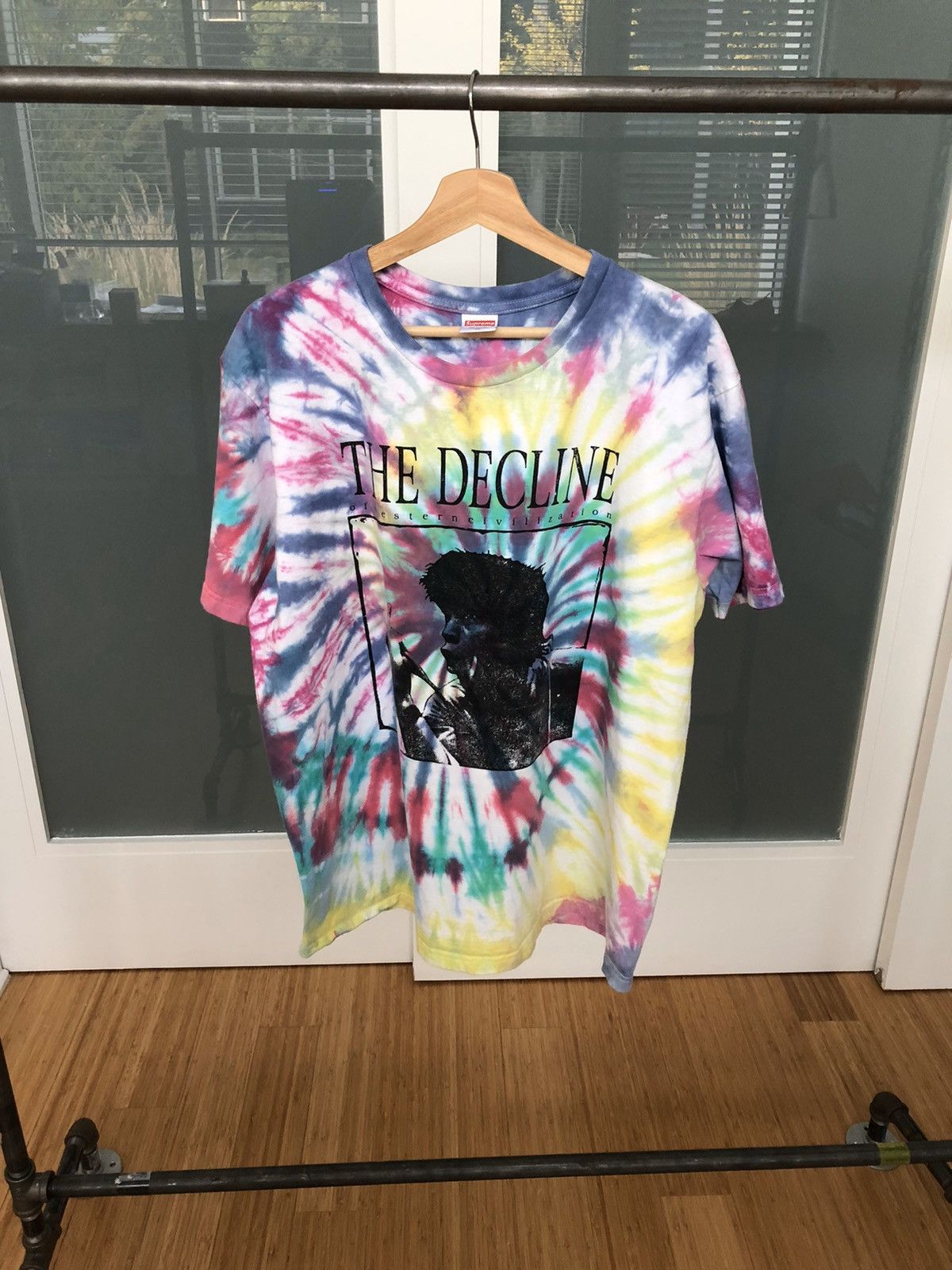 image of Supreme Decline Of Western Civilization Tie Dye Tee Shirt, Men's (Size XL)