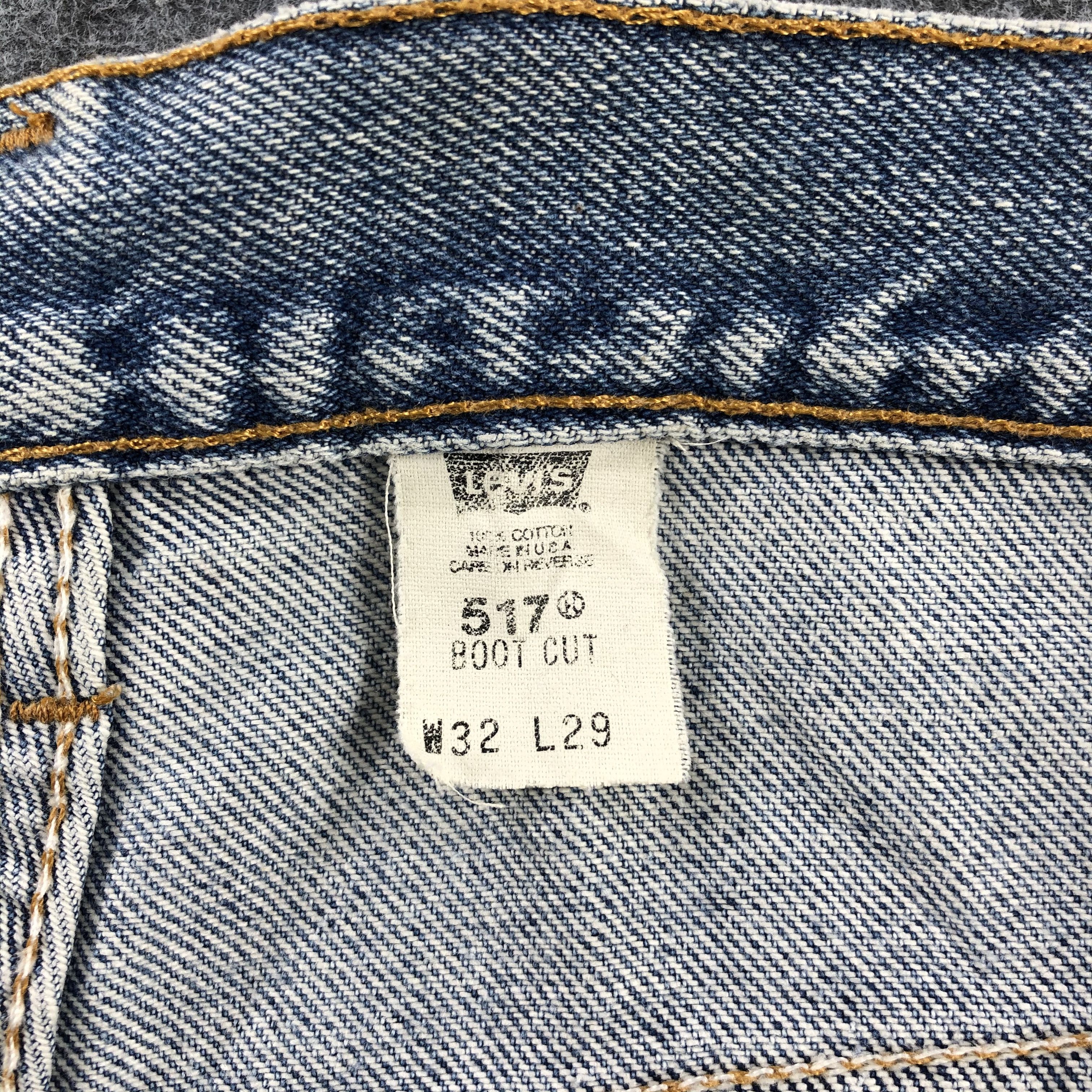 Levi's Stone Washed Levis 517 Vintage Jeans Boot Cut Denim-J1061 Size US 31 - 9 Thumbnail