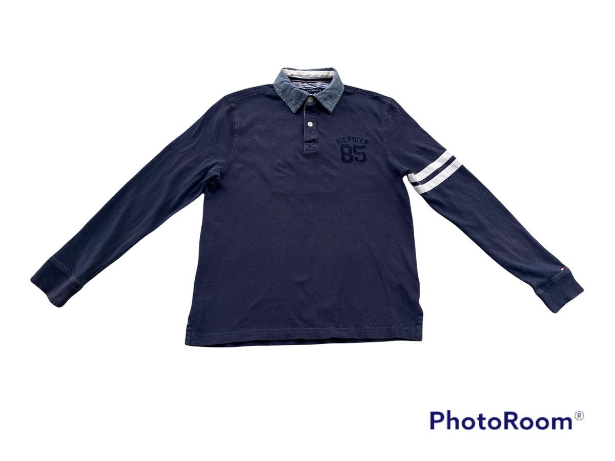 Tommy Hilfiger × Vintage Tommy Hilfiger Long Sleeve Polo Rugby Size US M / EU 48-50 / 2 - 1 Thumbnail