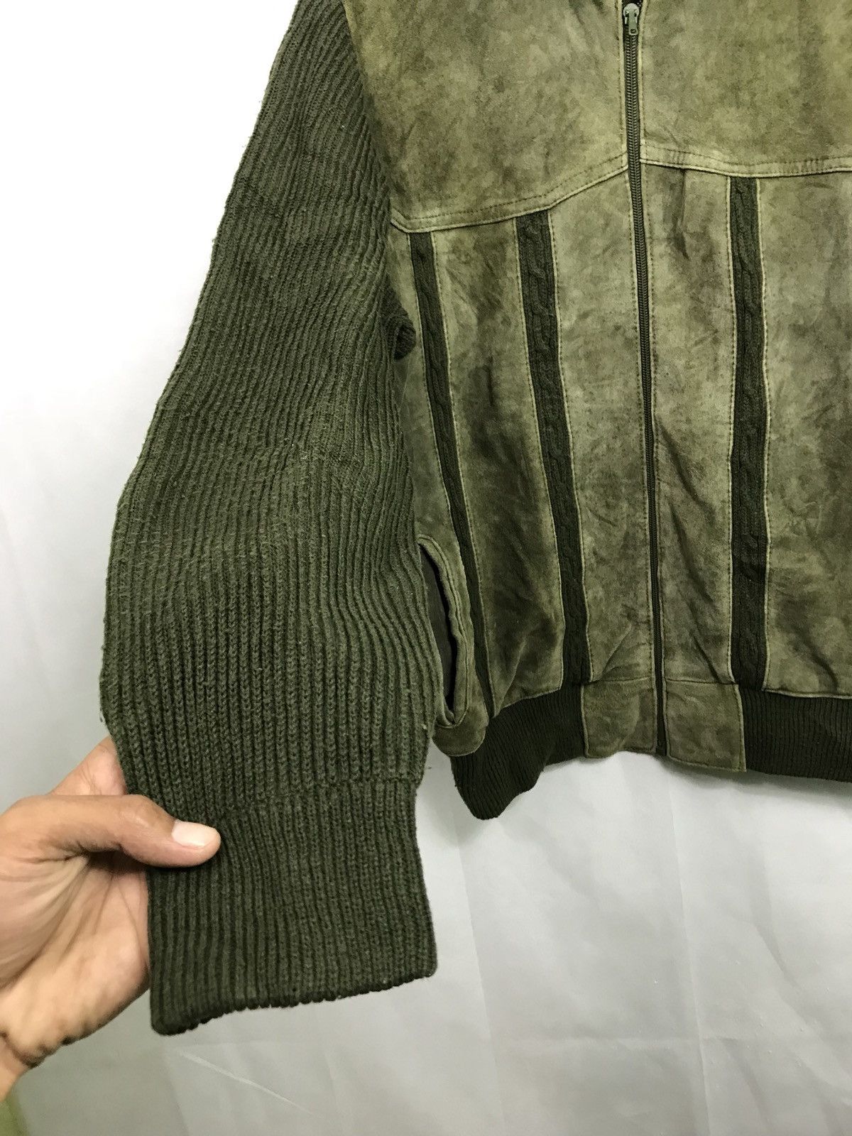 C&A 🔥FINAL DROP🔥VINTAGE C&A COWHIDE SUEDE LEATHER HALF KNIT Size US L / EU 52-54 / 3 - 8 Thumbnail