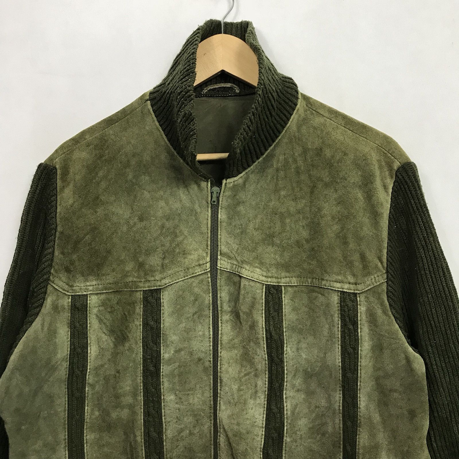 C&A 🔥FINAL DROP🔥VINTAGE C&A COWHIDE SUEDE LEATHER HALF KNIT Size US L / EU 52-54 / 3 - 4 Thumbnail