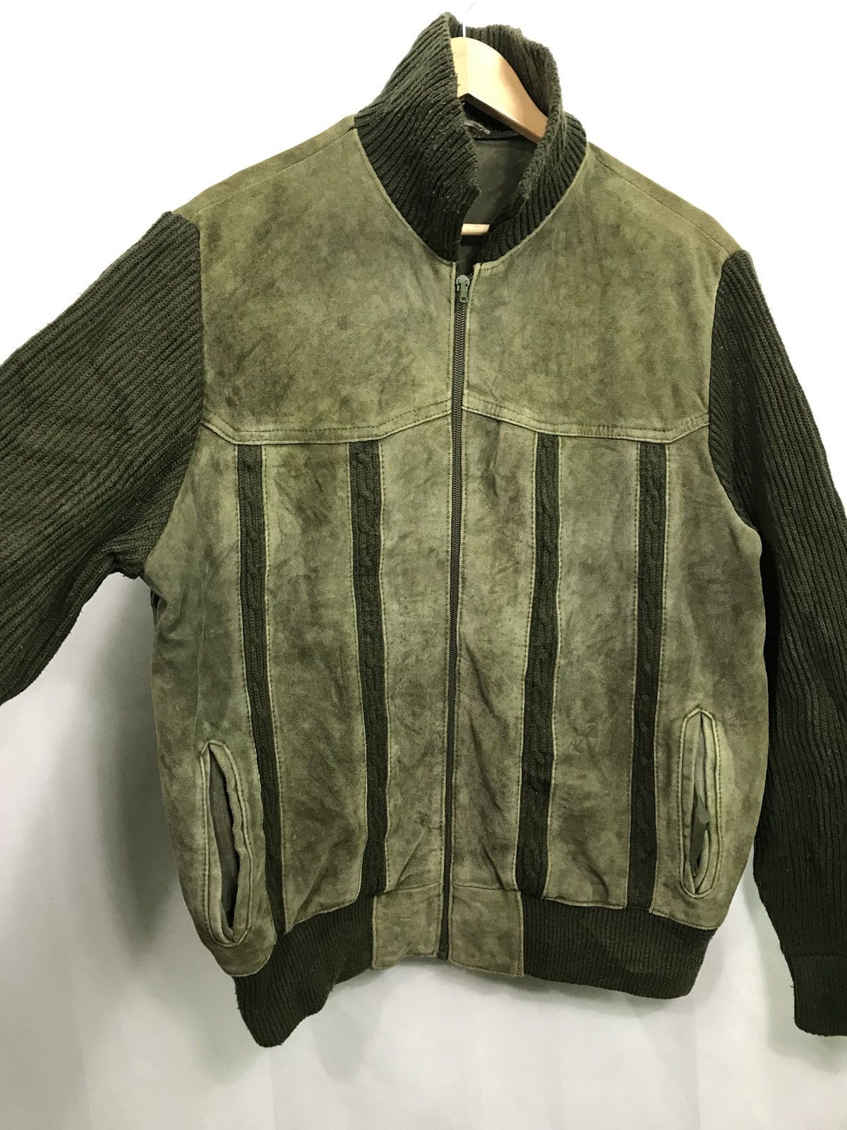 C&A 🔥FINAL DROP🔥VINTAGE C&A COWHIDE SUEDE LEATHER HALF KNIT Size US L / EU 52-54 / 3 - 6 Thumbnail