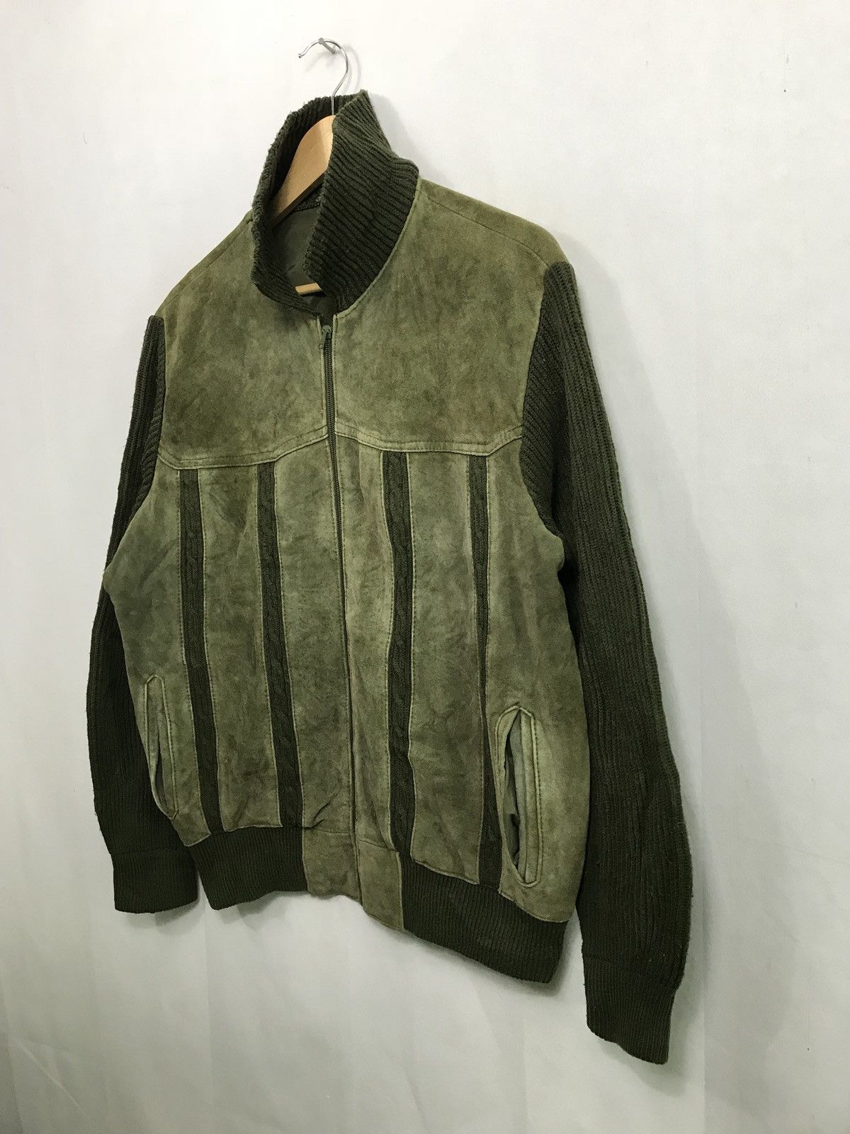 C&A 🔥FINAL DROP🔥VINTAGE C&A COWHIDE SUEDE LEATHER HALF KNIT Size US L / EU 52-54 / 3 - 2 Thumbnail