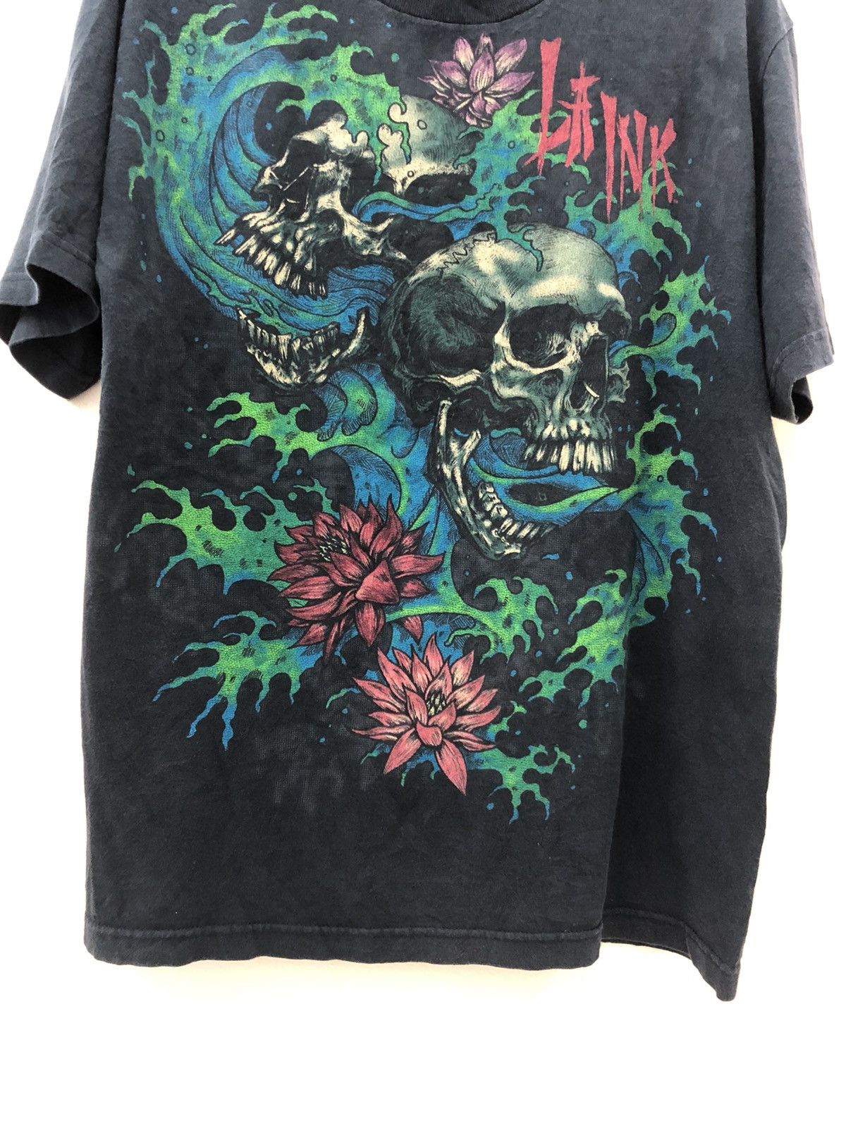 Vintage Rare LA INK skulls printed made in USA tees Size US L / EU 52-54 / 3 - 4 Thumbnail