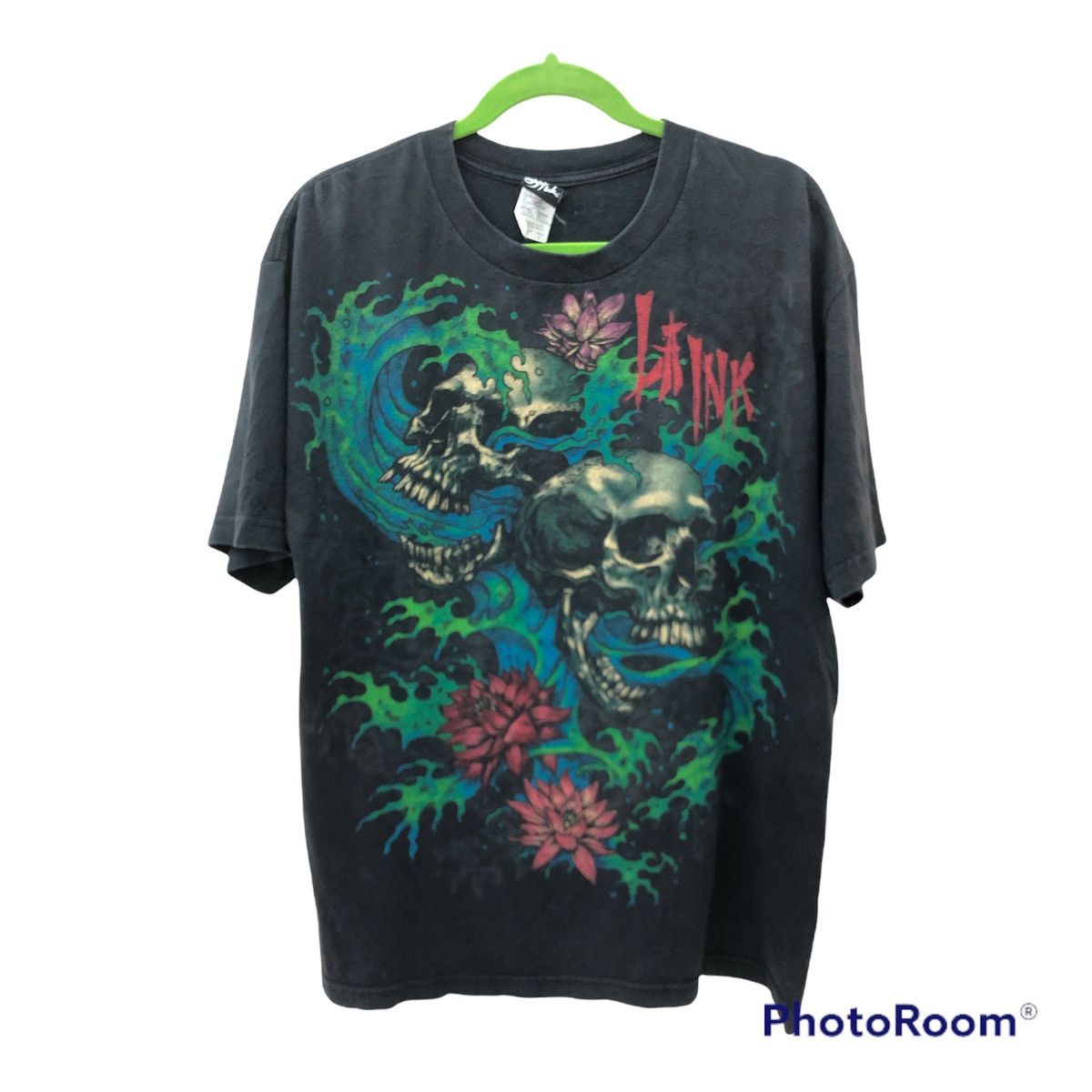 Vintage Rare LA INK skulls printed made in USA tees Size US L / EU 52-54 / 3 - 1 Thumbnail