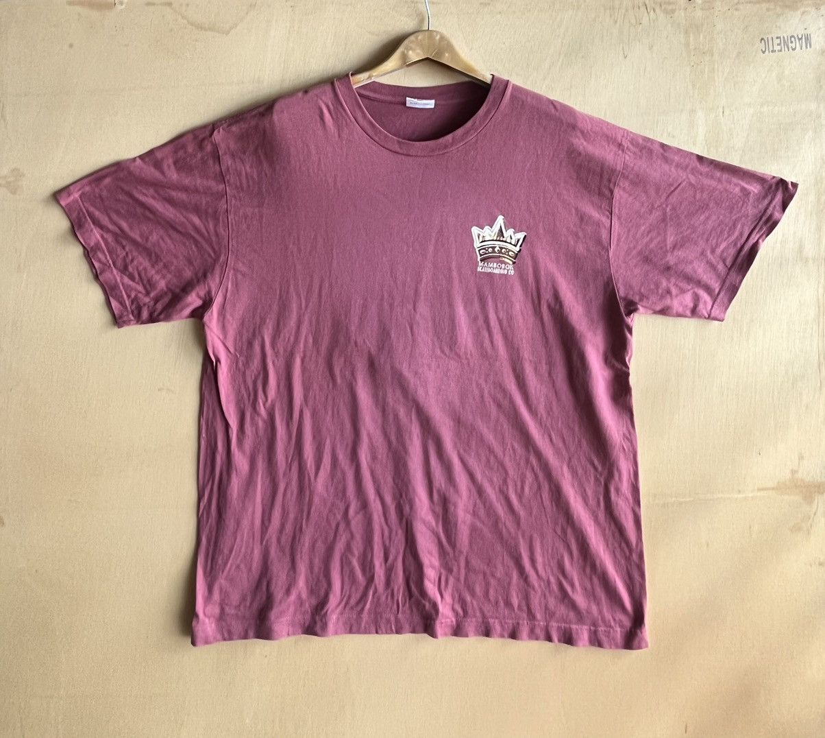 image of Band Tees x Made In USA Mambosok Ft95 in Maroon, Men's (Size XL)