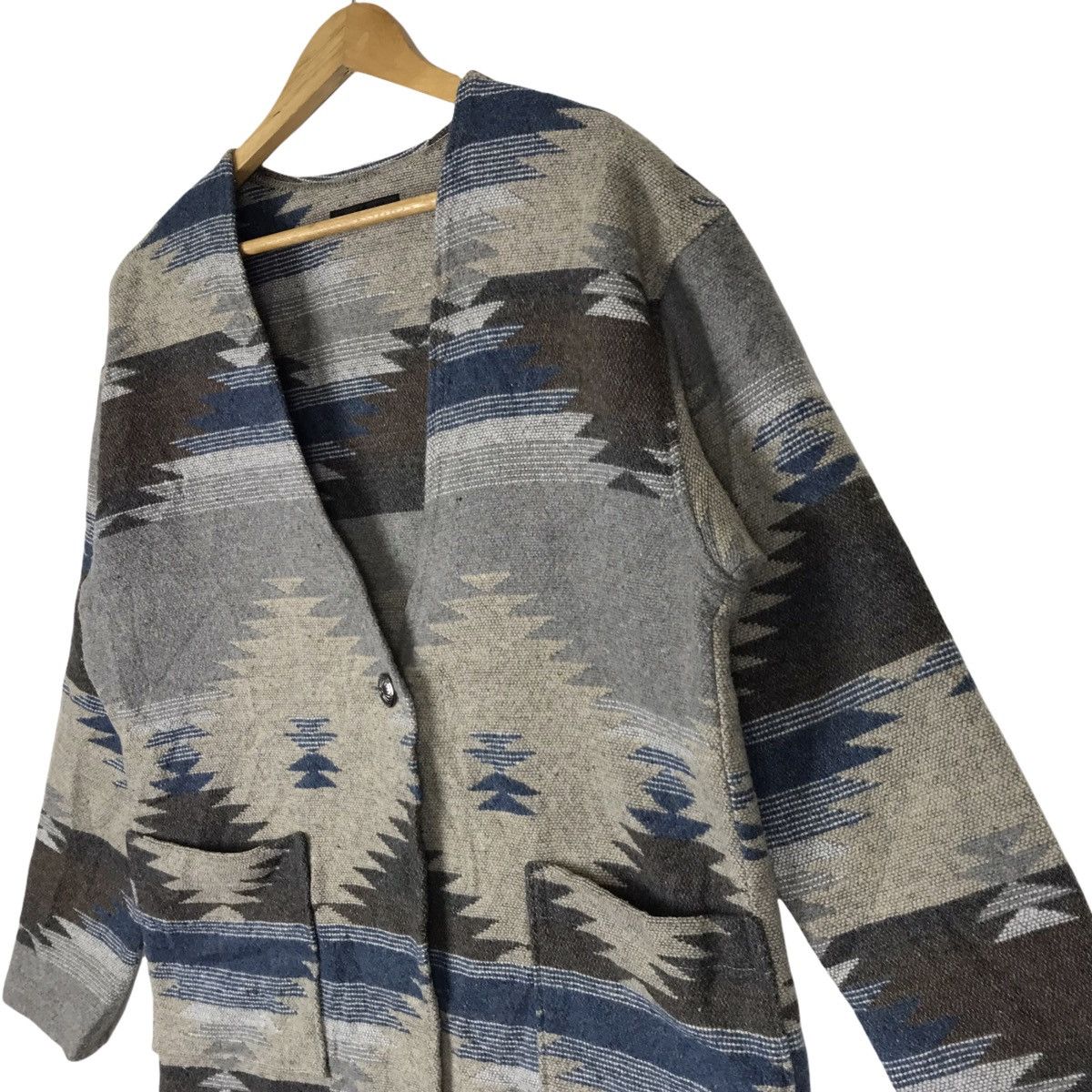 Japanese Brand × Native CHIP CLIP Aztec Native Navajo Stripe Cardigan Parka Jacket Size US L / EU 52-54 / 3 - 9 Thumbnail