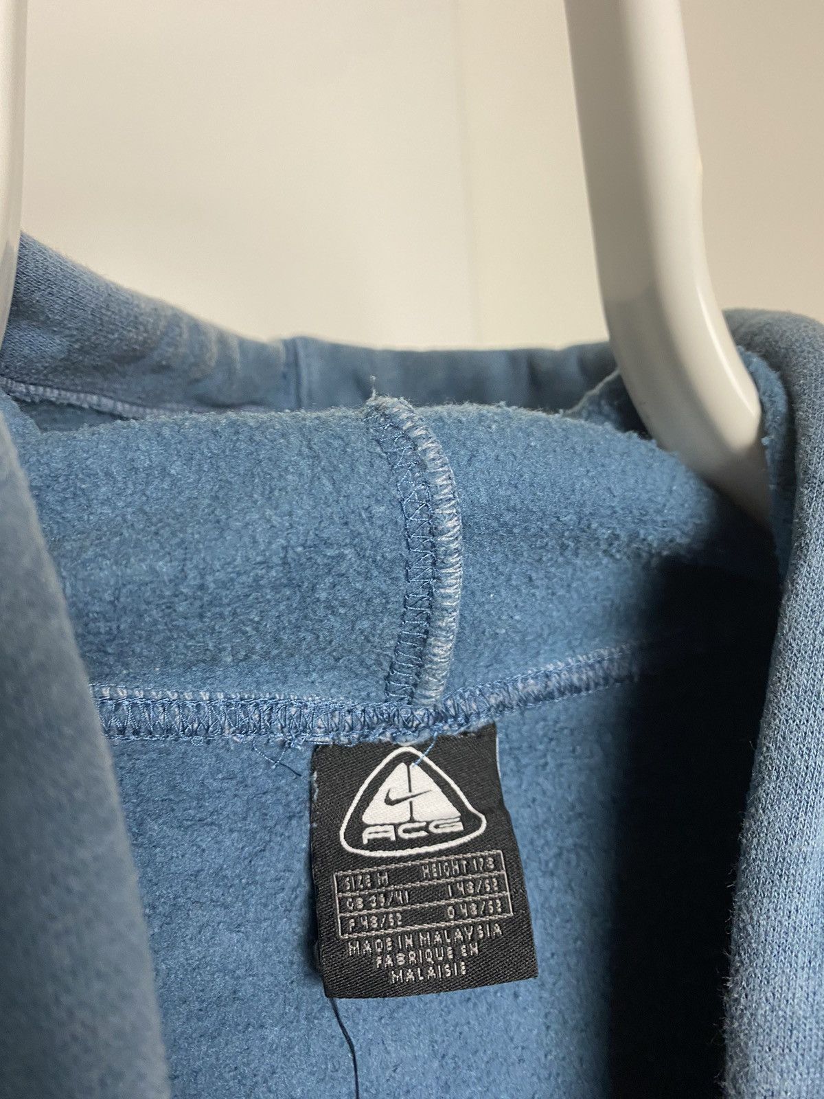 Nike × Nike ACG × Vintage Nike ACG vintage blue hoodie big central logo Size US M / EU 48-50 / 2 - 3 Thumbnail