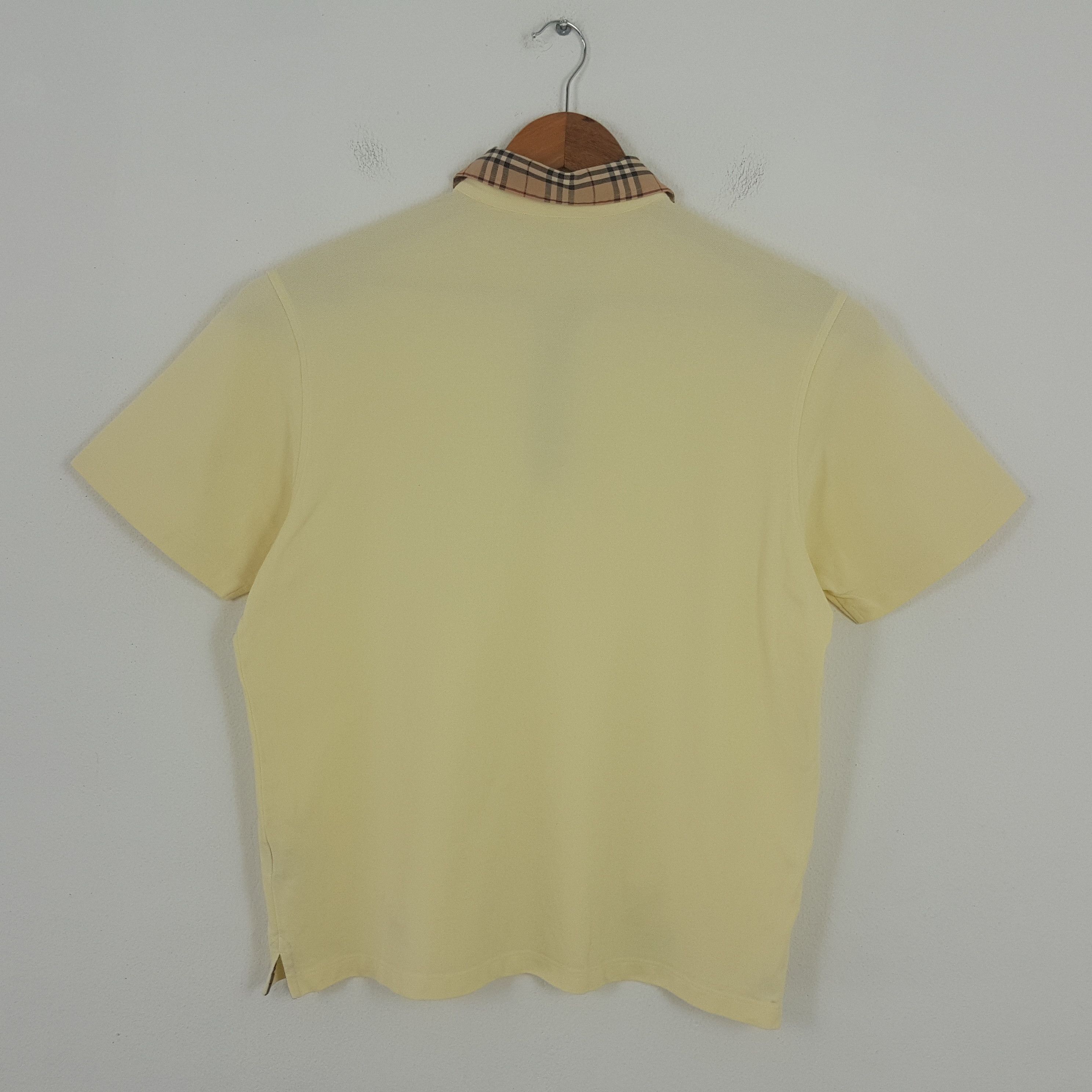 Burberry × Vintage Vintage BURBERRY LONDON Nova Check Collar Design Polo Shirt Size US L / EU 52-54 / 3 - 3 Thumbnail