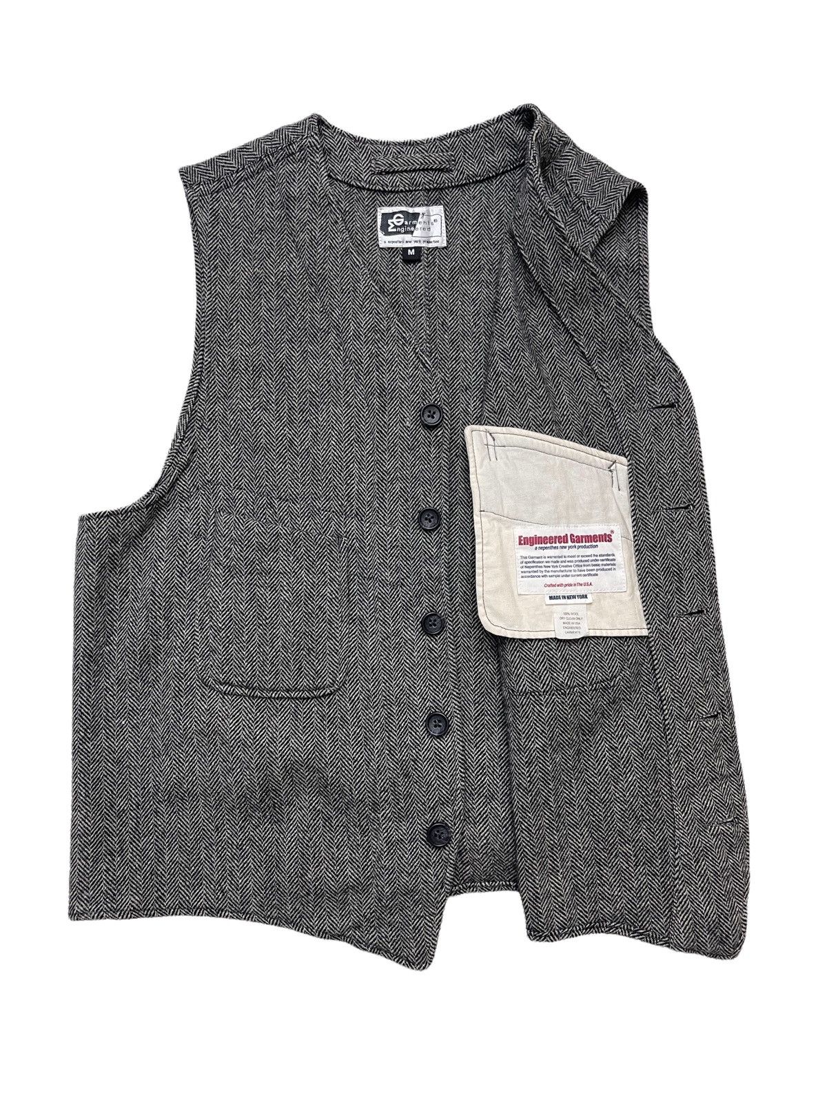 Engineered Garments Nepenthes Harringbone Twill Vest Jacket Size US M / EU 48-50 / 2 - 3 Thumbnail
