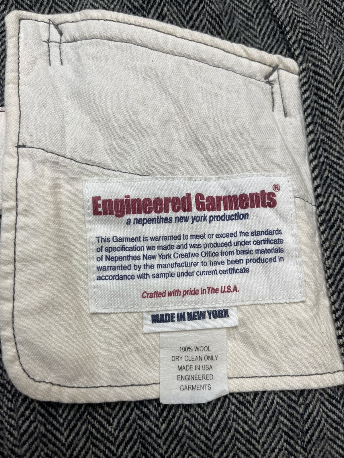 Engineered Garments Nepenthes Harringbone Twill Vest Jacket Size US M / EU 48-50 / 2 - 9 Thumbnail