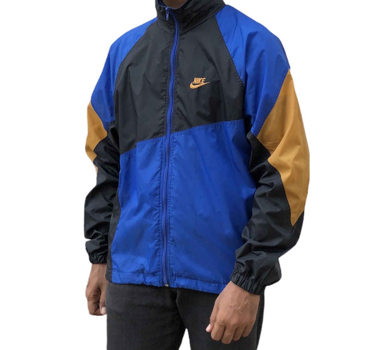 Nike Vtg 80/90s Nike Grey Tag Colour Block Windbreaker Jacket Size US M / EU 48-50 / 2 - 1 Thumbnail