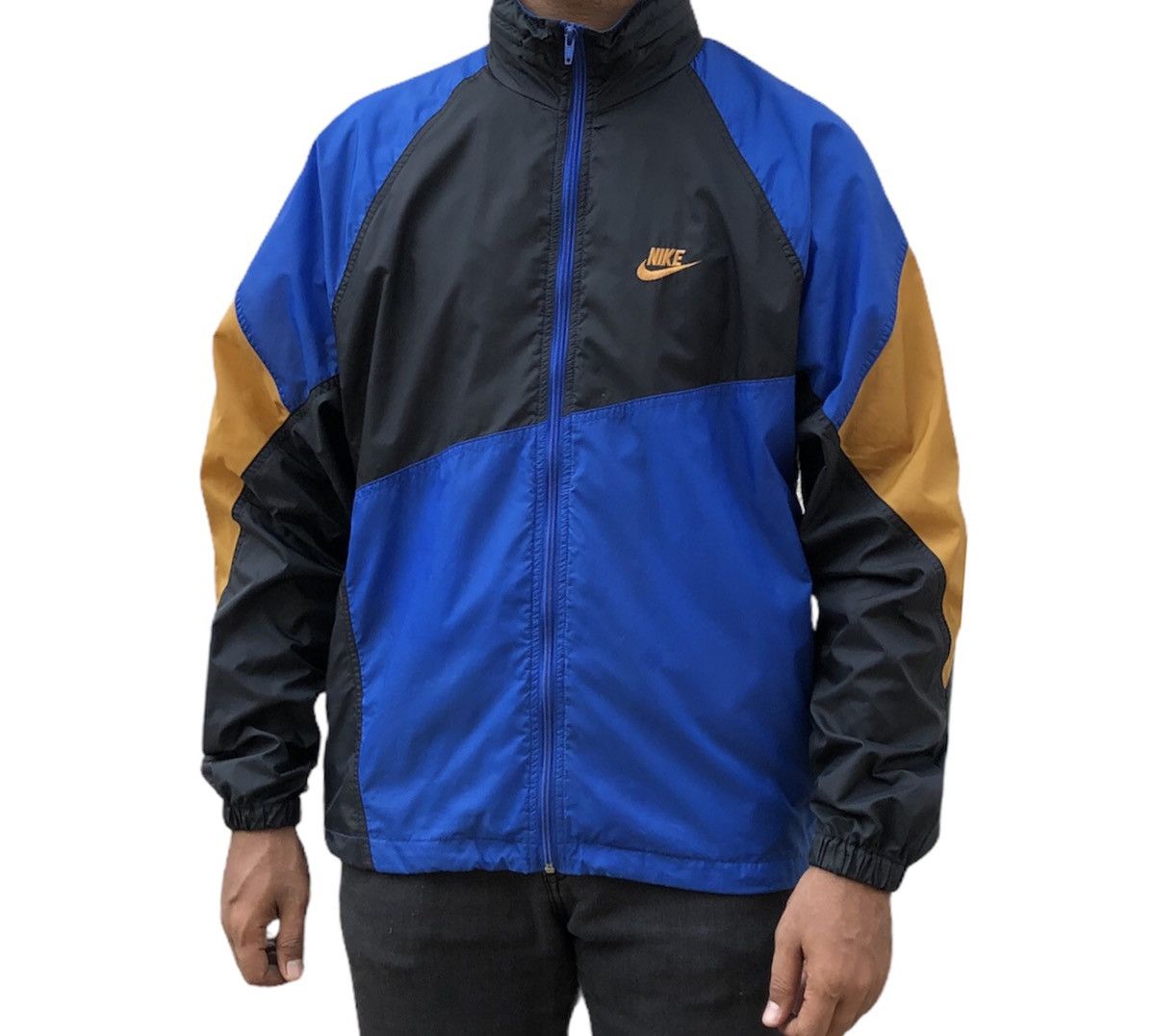 Nike Vtg 80/90s Nike Grey Tag Colour Block Windbreaker Jacket Size US M / EU 48-50 / 2 - 2 Thumbnail