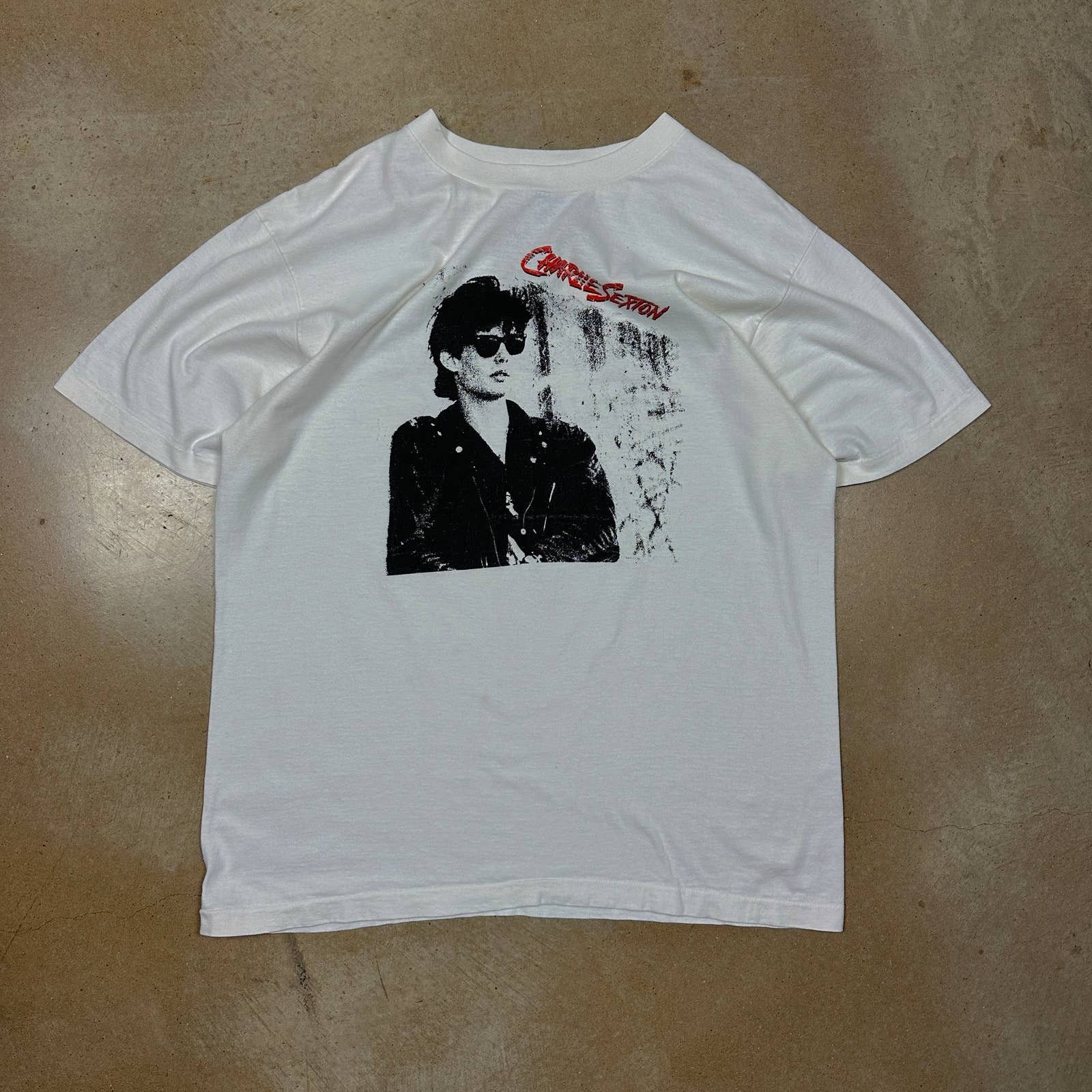 Vintage White Charlie Sexton Pictures for Pleasure Tour Shirt L A70 ...