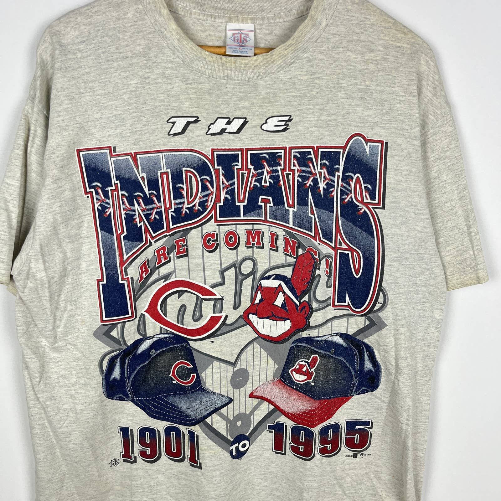 Vintage Vintage 90s Cleveland Indians Champions Cubs T Shirt XL Size US XL / EU 56 / 4 - 2 Thumbnail