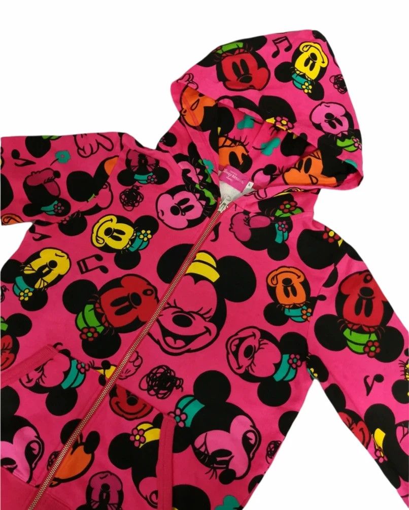 Minnie x Disney Zip Up Hoodie Japan Designer OverPrint