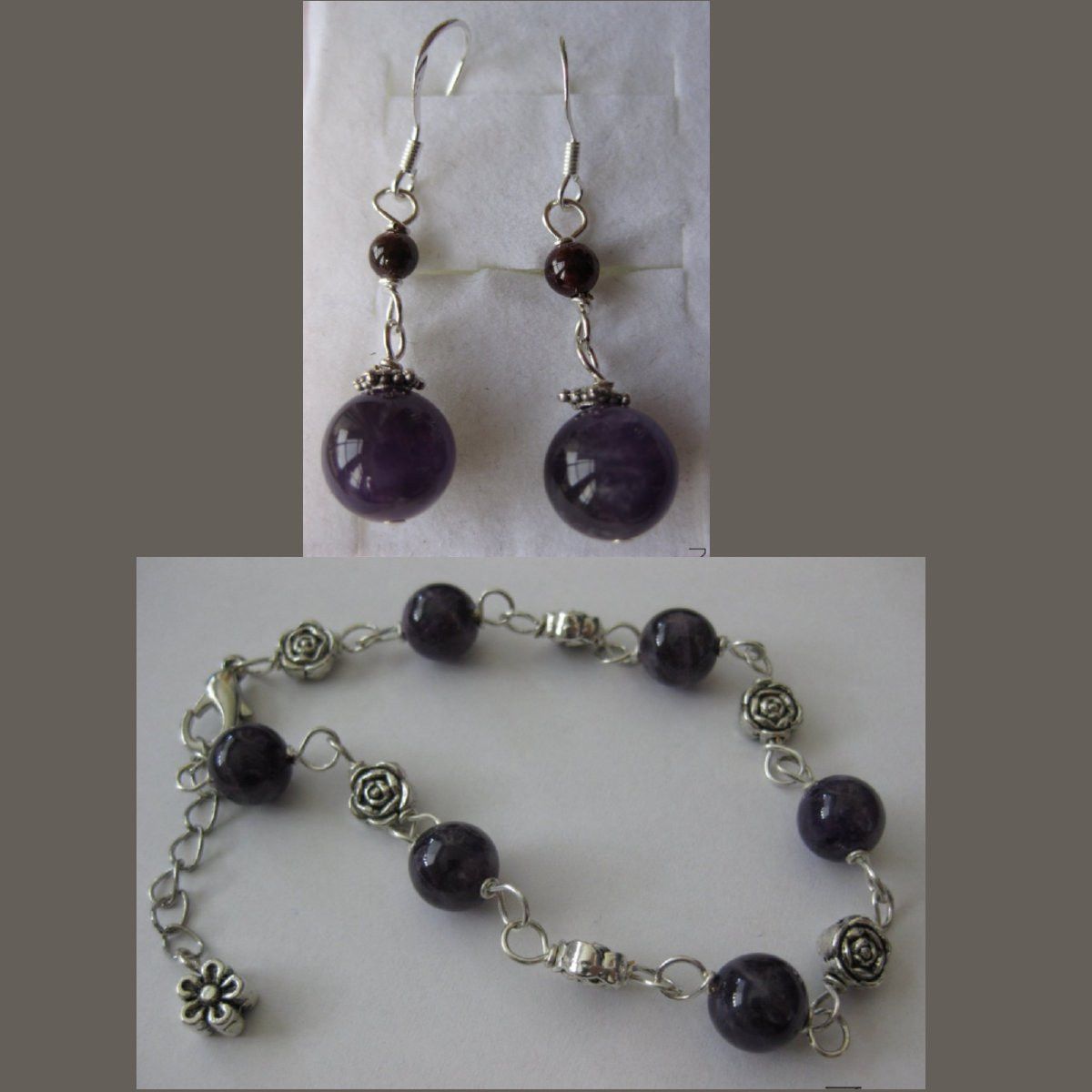 Handmade Amethyst jewelry Set Size ONE SIZE - 1 Preview