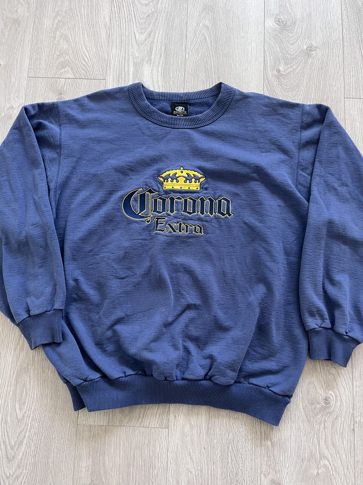 Vintage 90s Corona Extra Crew Sweatshirt Embroidered Thick