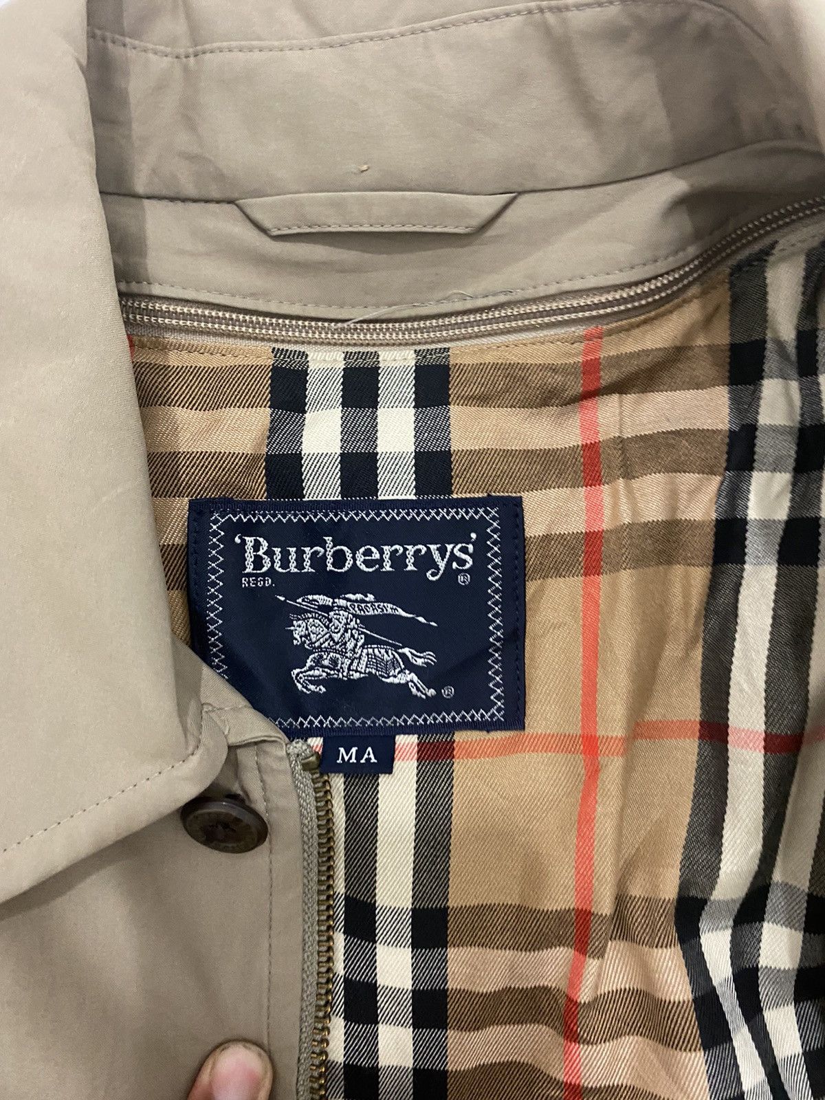 Burberry 🔥Vintage🔥 Burberry’s Long Coat Nova Check Jacket Size US L / EU 52-54 / 3 - 3 Thumbnail