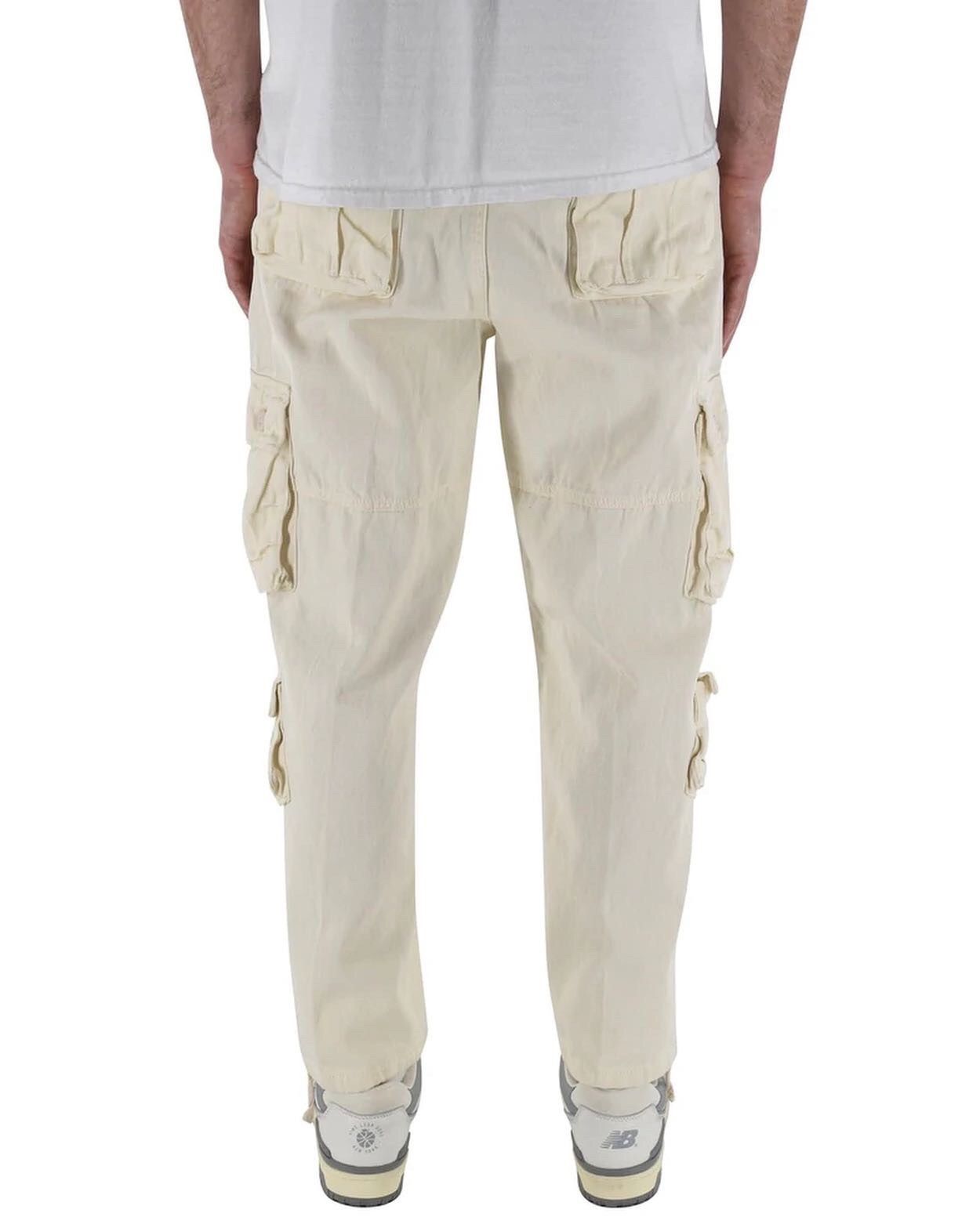 Japanese Brand 8 Pocket Cargo Pants Cream Size US 38 / EU 54 - 3 Thumbnail