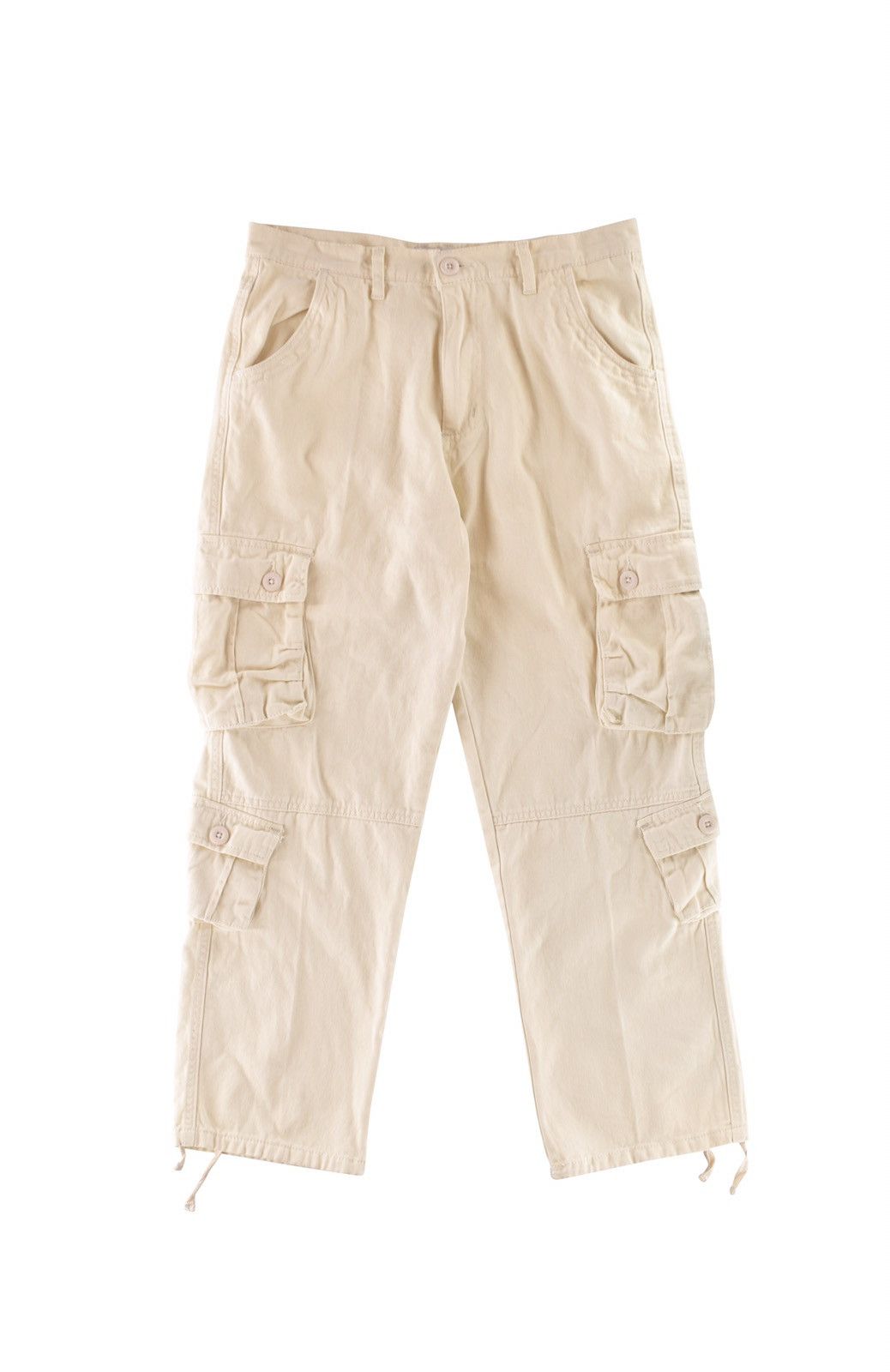 Japanese Brand 8 Pocket Cargo Pants Cream Size US 38 / EU 54 - 4 Thumbnail
