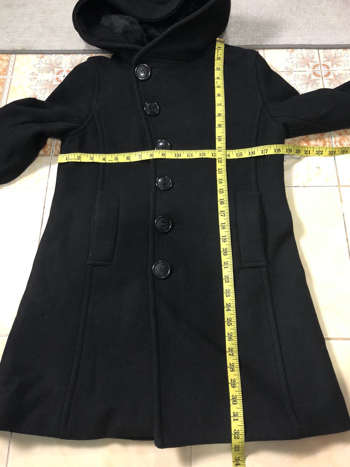 Issey Miyake × Sunao Kuwahara SUNAOKUWAHARA ISSEY MIYAKE BLEND WOOL PEACOAT JACKET HOODIE Size S / US 4 / IT 40 - 11 Thumbnail
