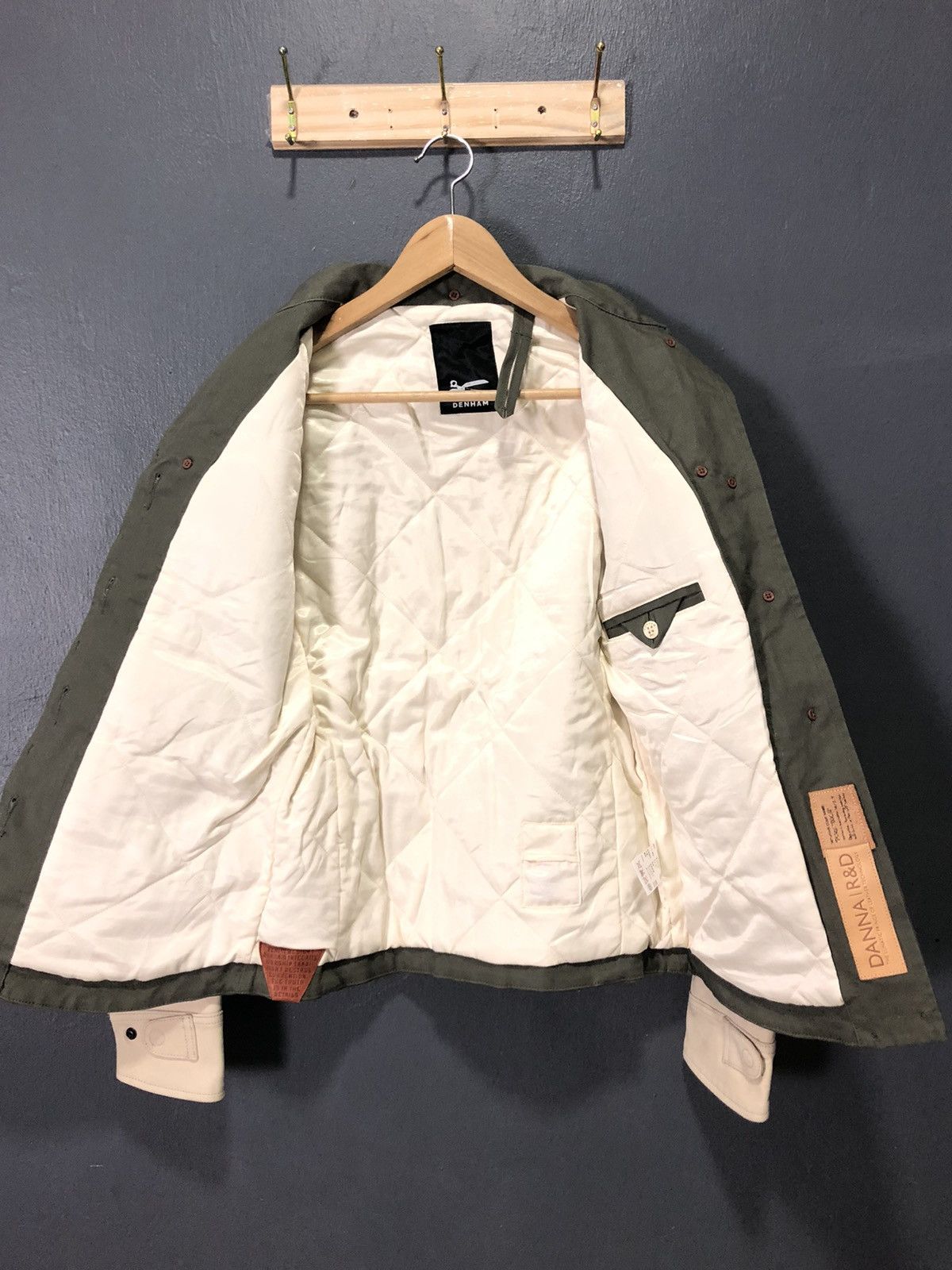 DENHAM DENHAM MILITARY JACKET STYLE LEATHER SLEEVE Size US S / EU 44-46 / 1 - 6 Thumbnail