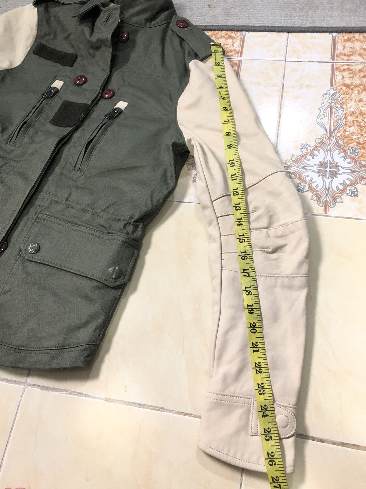 DENHAM DENHAM MILITARY JACKET STYLE LEATHER SLEEVE Size US S / EU 44-46 / 1 - 14 Thumbnail