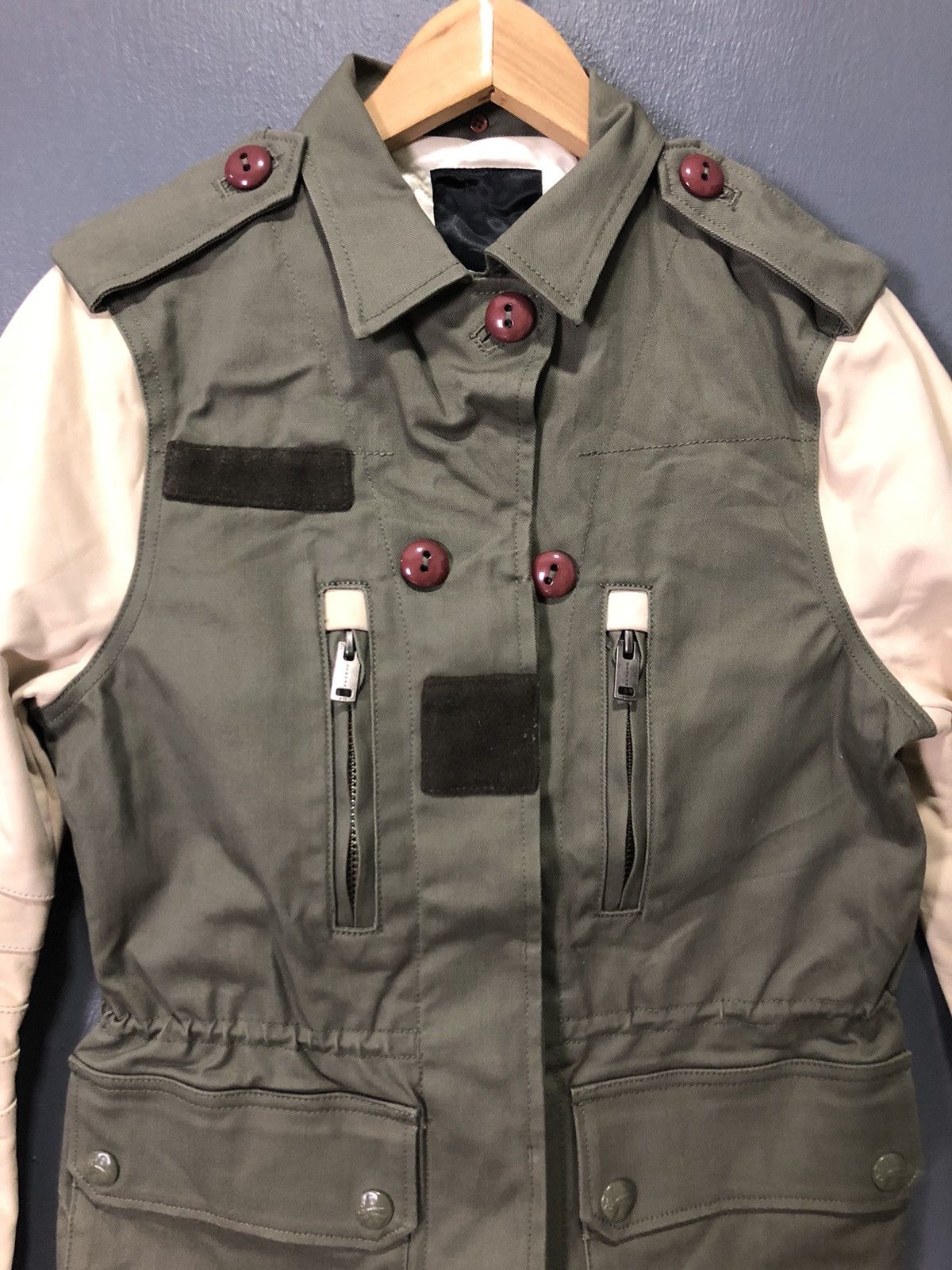 DENHAM DENHAM MILITARY JACKET STYLE LEATHER SLEEVE Size US S / EU 44-46 / 1 - 3 Thumbnail