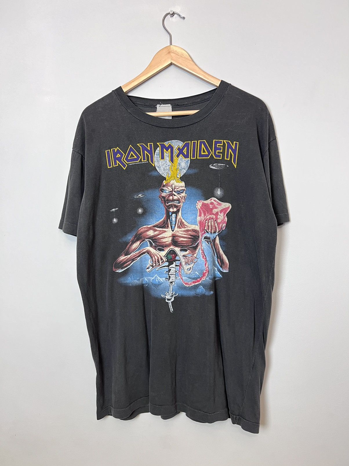 image of Band Tees x Iron Maiden 1988 Iron Maiden Seventh Son Of A Seventh Son World Tour in Black (Size XL)