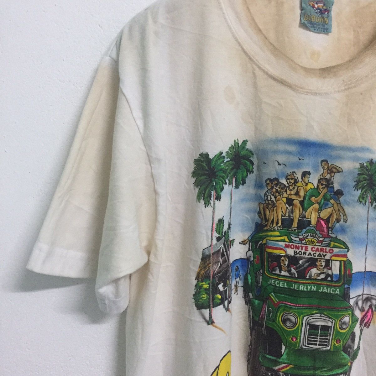 Designer × Handmade Dirt Trashed Hand Painted Tee Overloaded By Dibuho Size US L / EU 52-54 / 3 - 4 Thumbnail