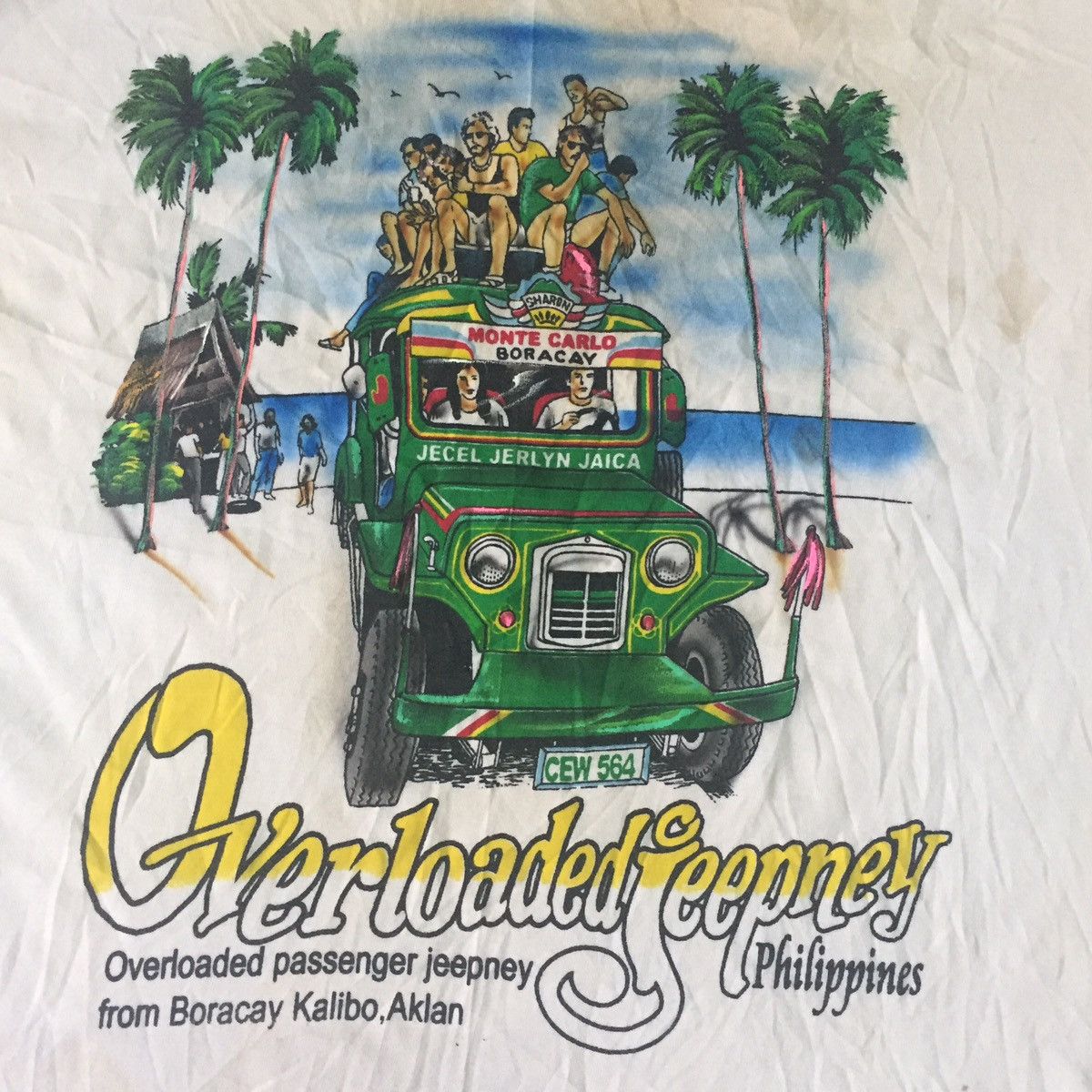 Designer × Handmade Dirt Trashed Hand Painted Tee Overloaded By Dibuho Size US L / EU 52-54 / 3 - 14 Thumbnail