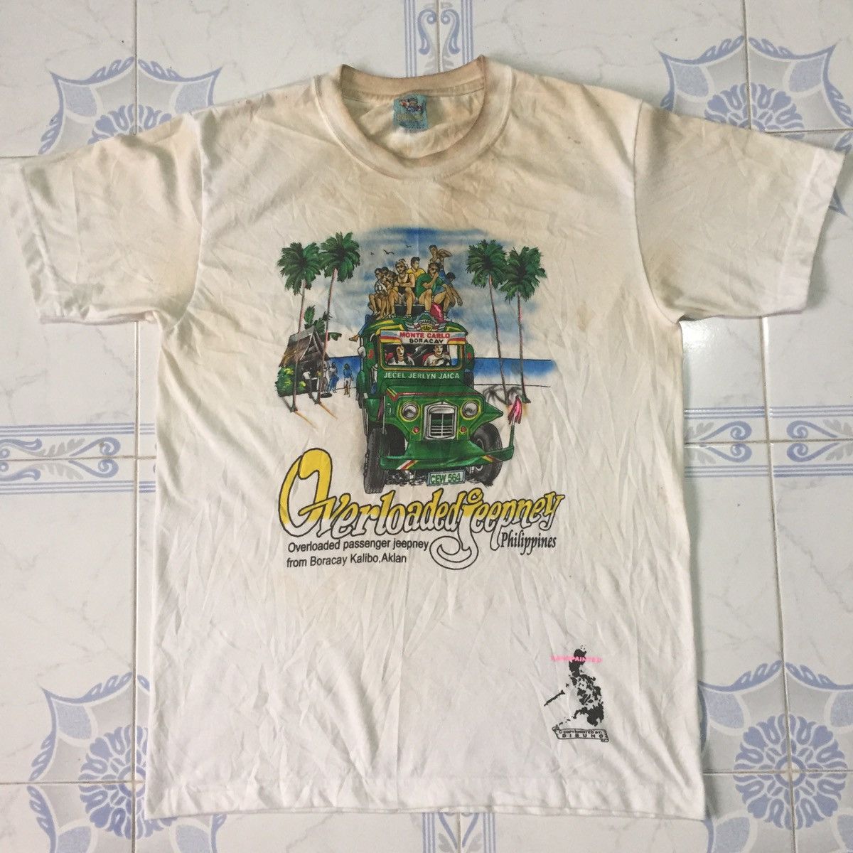 Designer × Handmade Dirt Trashed Hand Painted Tee Overloaded By Dibuho Size US L / EU 52-54 / 3 - 13 Thumbnail