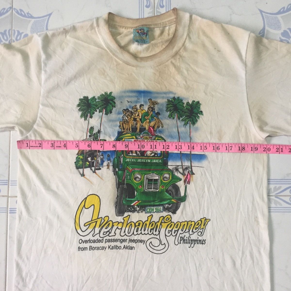 Designer × Handmade Dirt Trashed Hand Painted Tee Overloaded By Dibuho Size US L / EU 52-54 / 3 - 15 Thumbnail