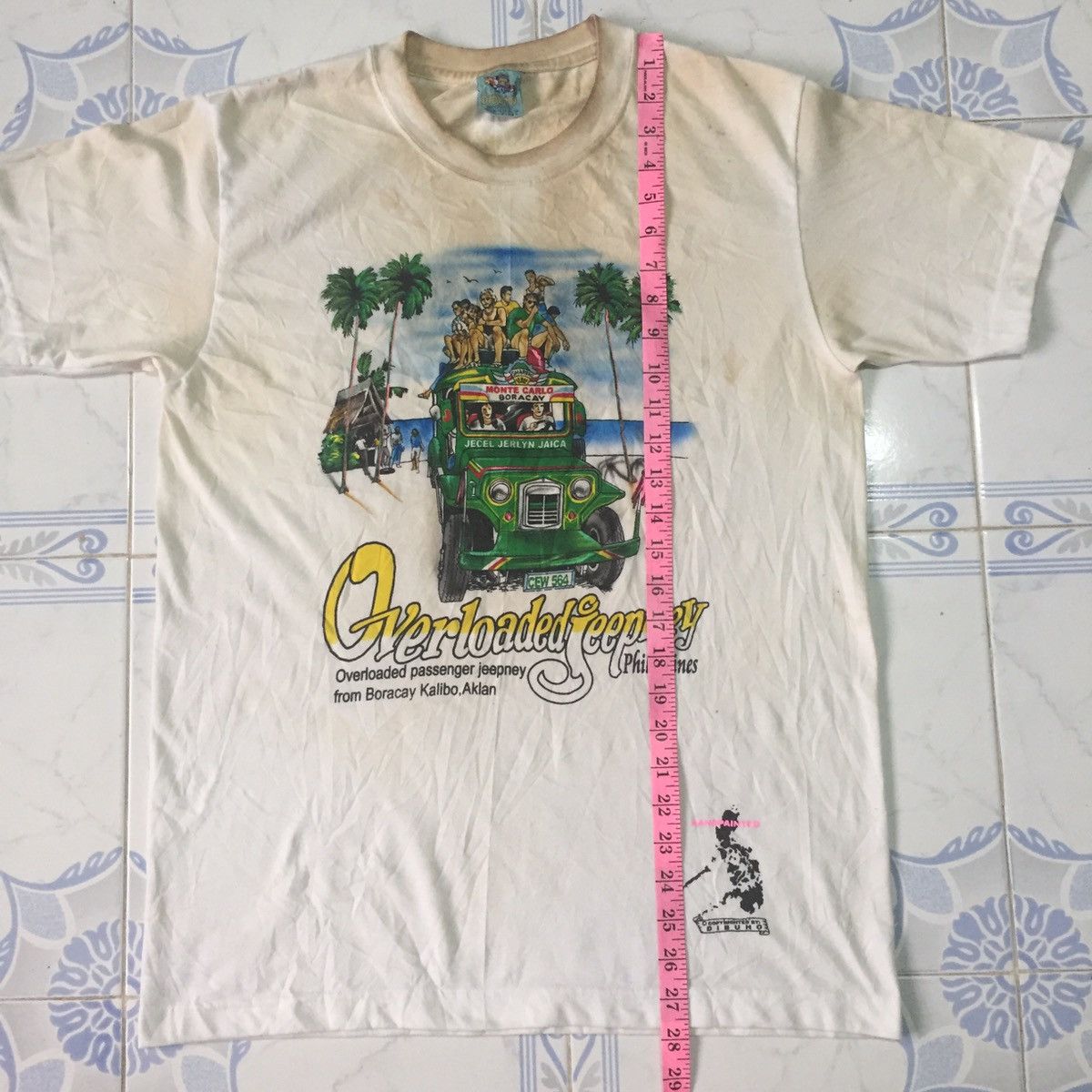 Designer × Handmade Dirt Trashed Hand Painted Tee Overloaded By Dibuho Size US L / EU 52-54 / 3 - 16 Thumbnail