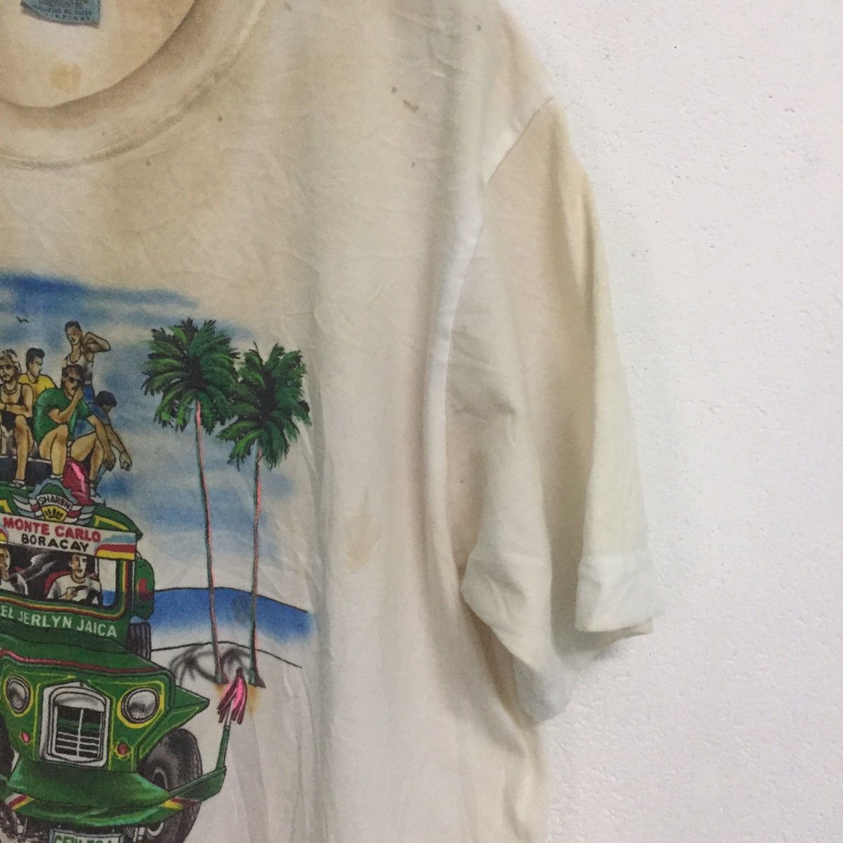 Designer × Handmade Dirt Trashed Hand Painted Tee Overloaded By Dibuho Size US L / EU 52-54 / 3 - 3 Thumbnail