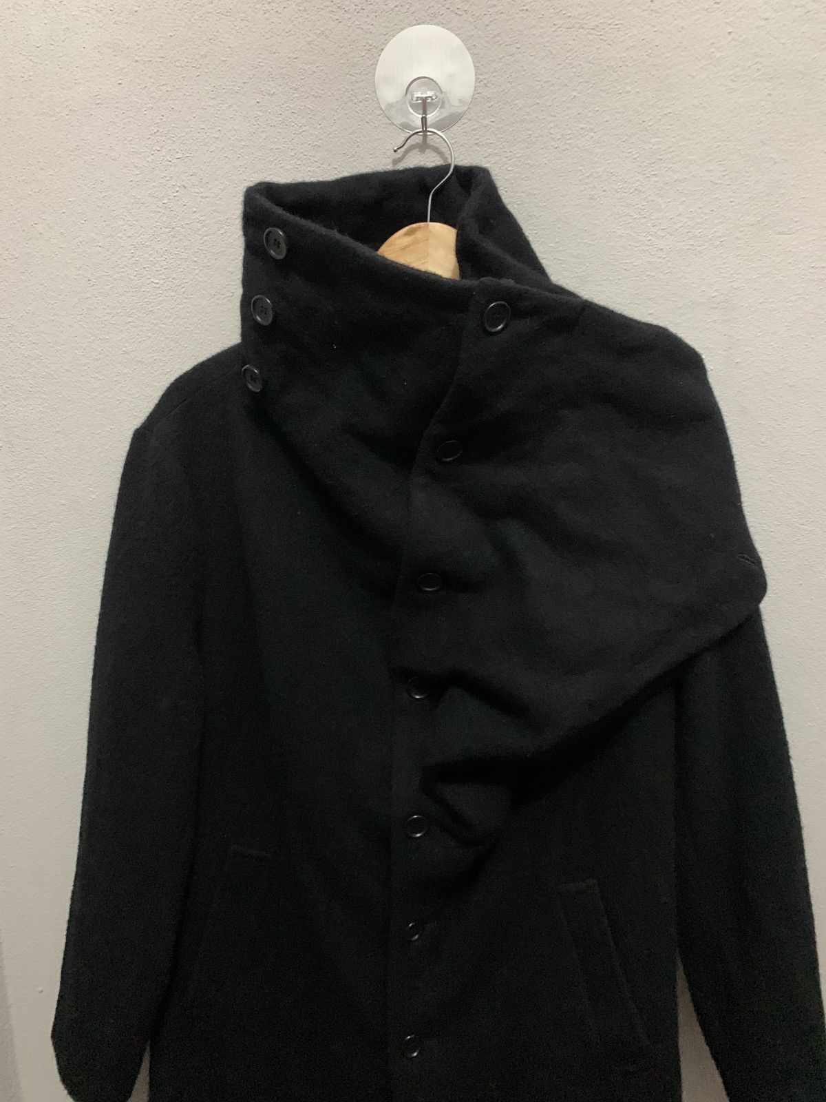 Japanese Brand GGD Asymmetrical Longenlook Wool Coat Size 38L - 10 Thumbnail