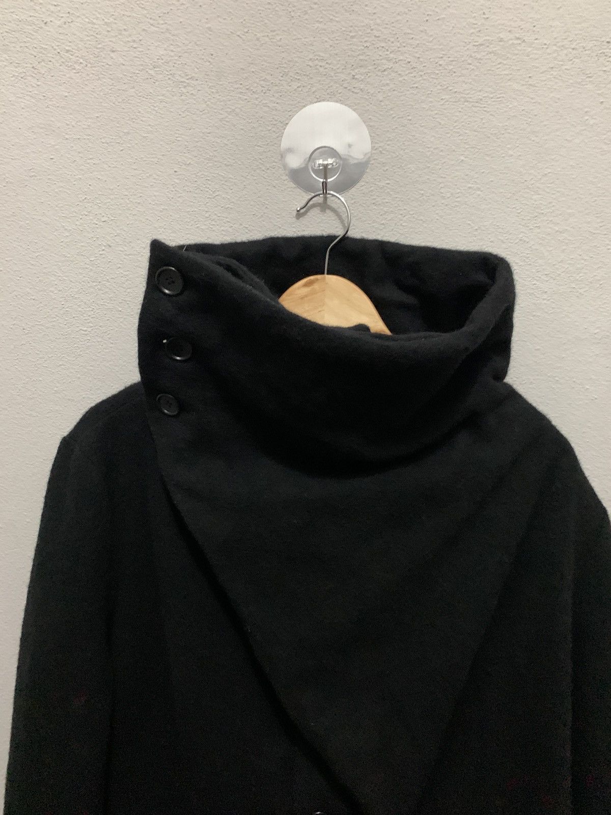 Japanese Brand GGD Asymmetrical Longenlook Wool Coat Size 38L - 3 Thumbnail
