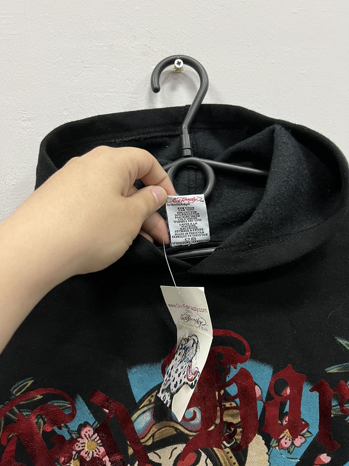 Ed Hardy × Vintage Vintage Ed Hardy Hoodie Y2K Size US XS / EU 42 / 0 - 10 Thumbnail