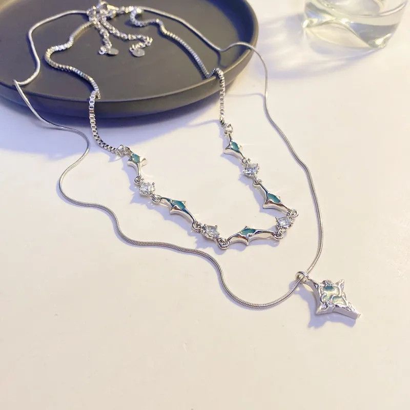 Jewelry star pendant double layer rhinestone Size ONE SIZE - 4 Thumbnail
